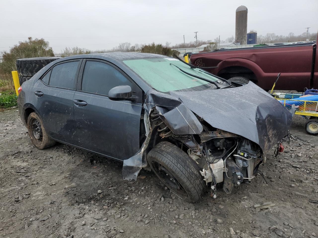 2015 Toyota Corolla L Blue vin: 2T1BURHE0FC321827