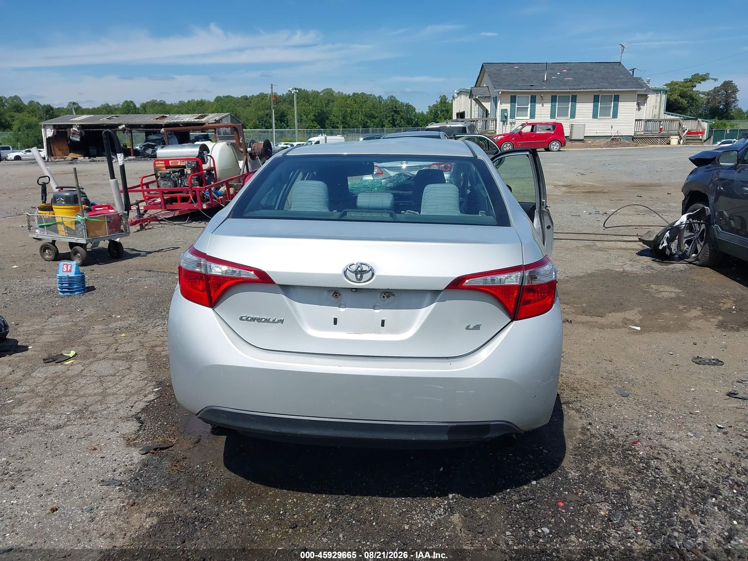 2015 Toyota Corolla Le Silver vin: 2T1BURHE0FC324548