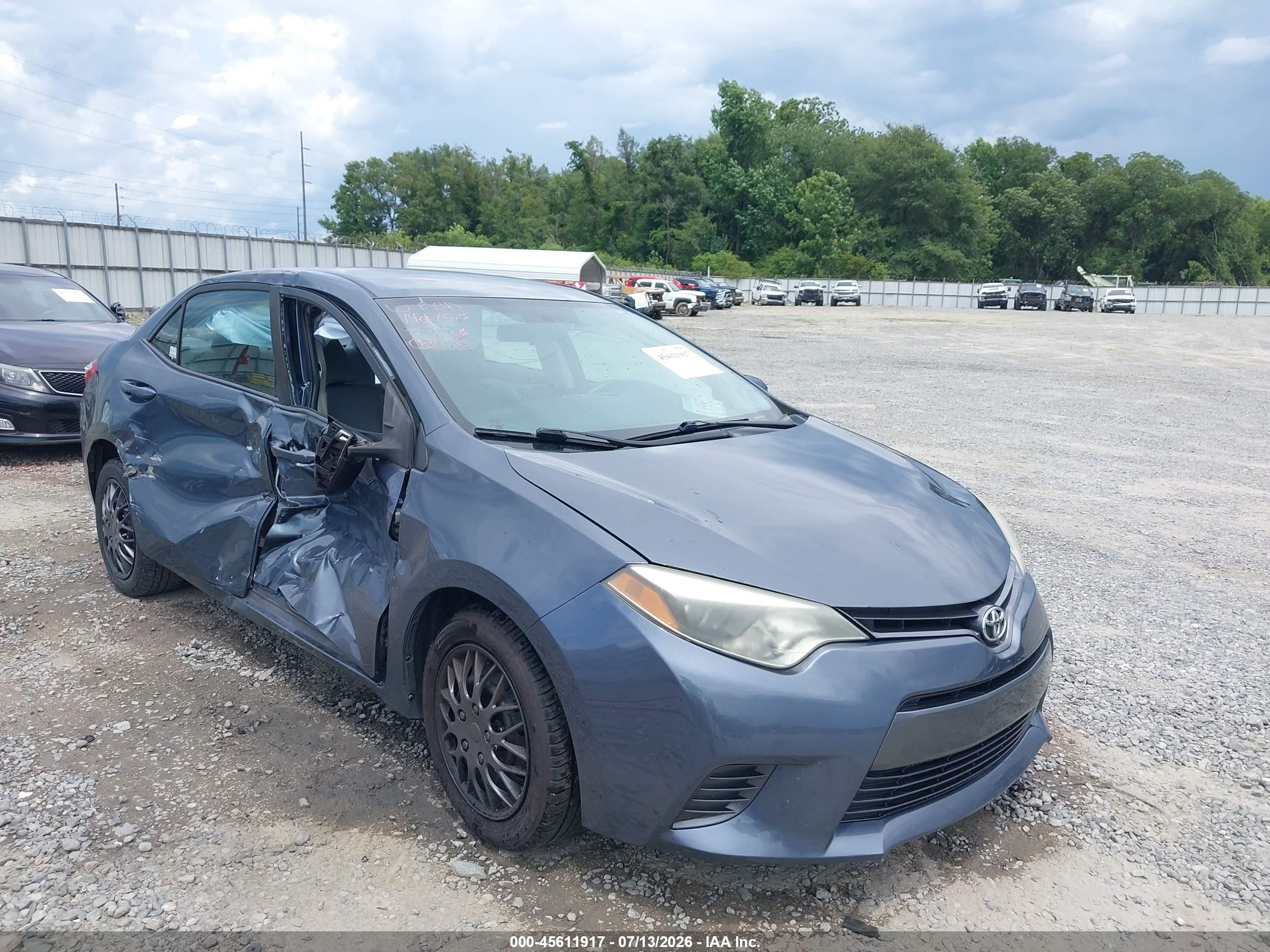 2015 Toyota Corolla Le Blue vin: 2T1BURHE0FC334612
