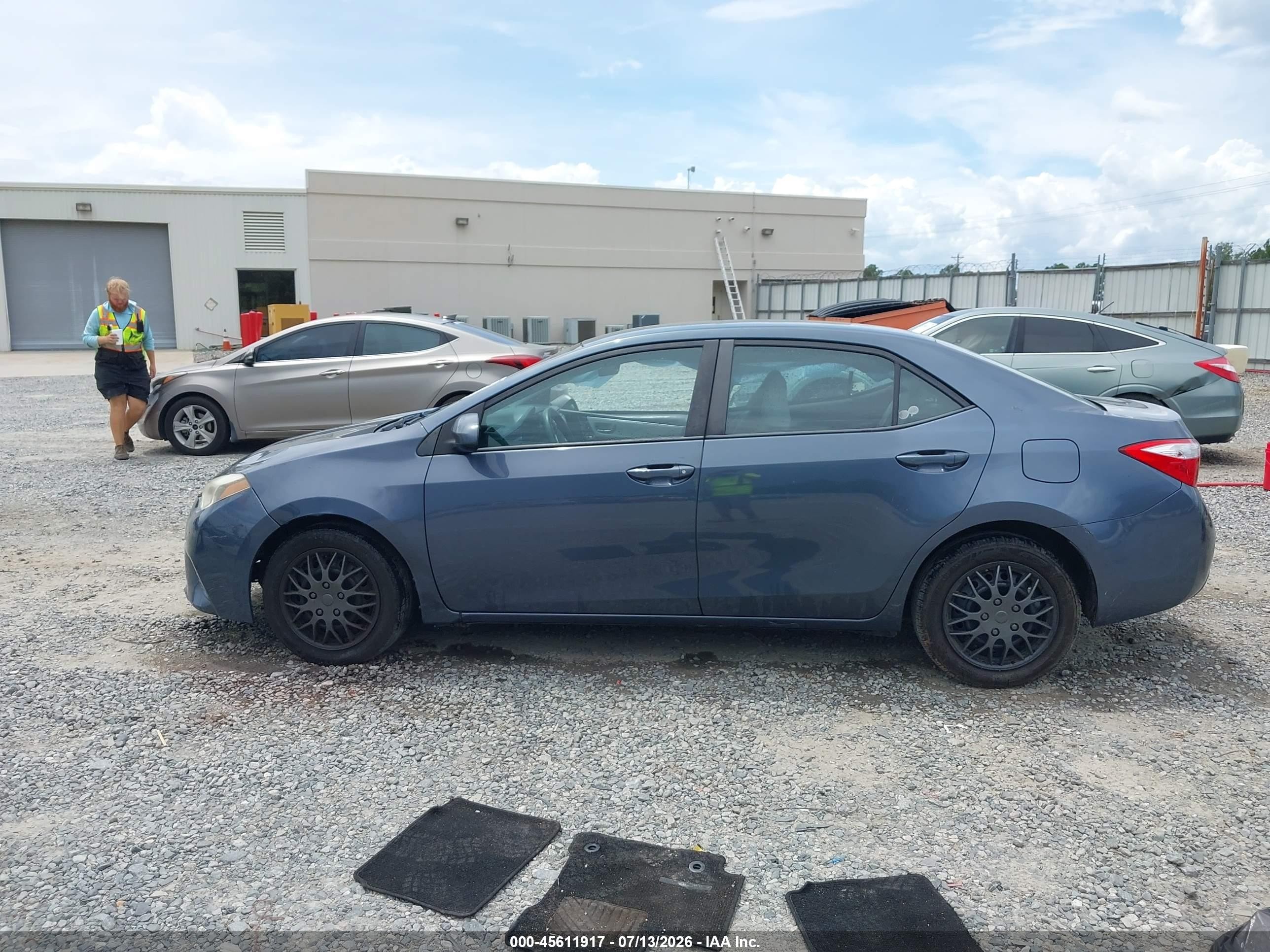 2015 Toyota Corolla Le Blue vin: 2T1BURHE0FC334612