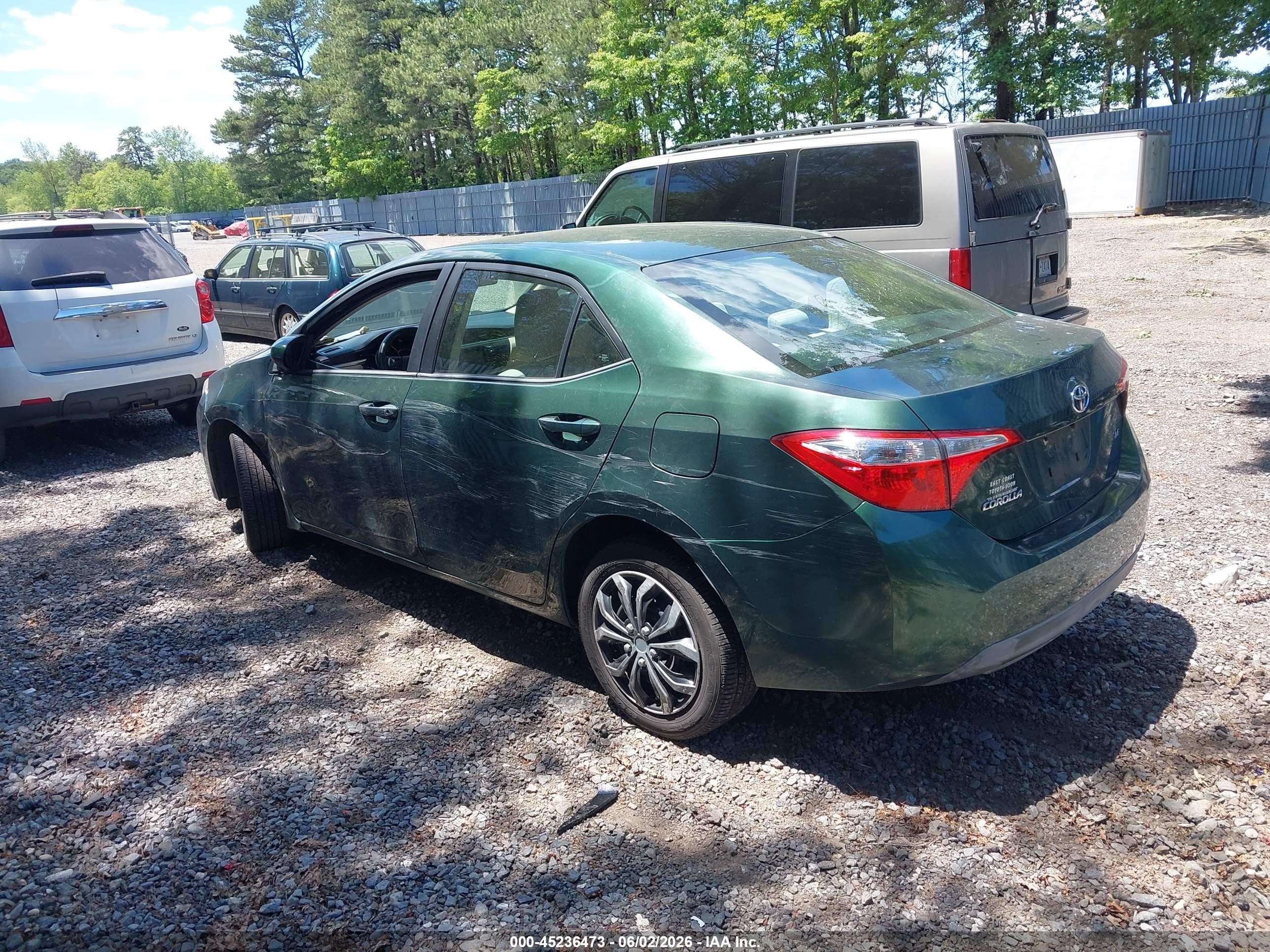 2015 Toyota Corolla Le Green vin: 2T1BURHE0FC336540