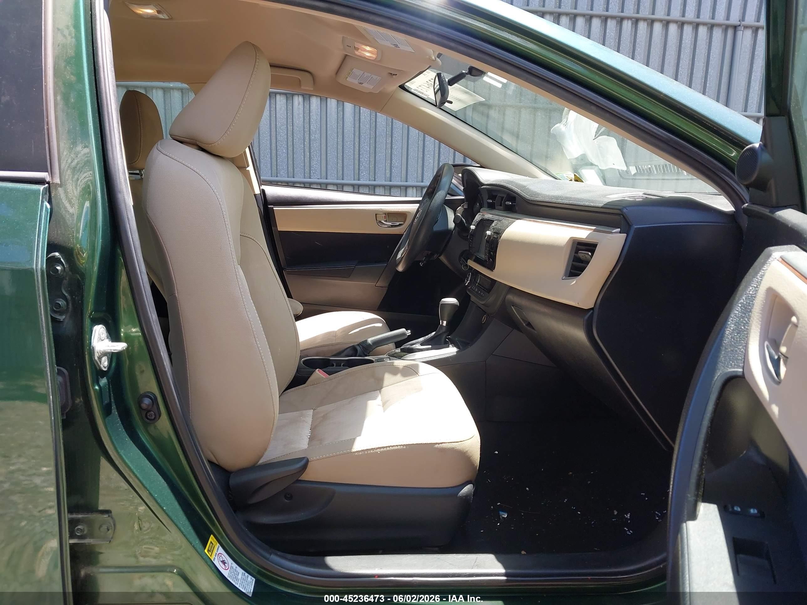 2015 Toyota Corolla Le Green vin: 2T1BURHE0FC336540