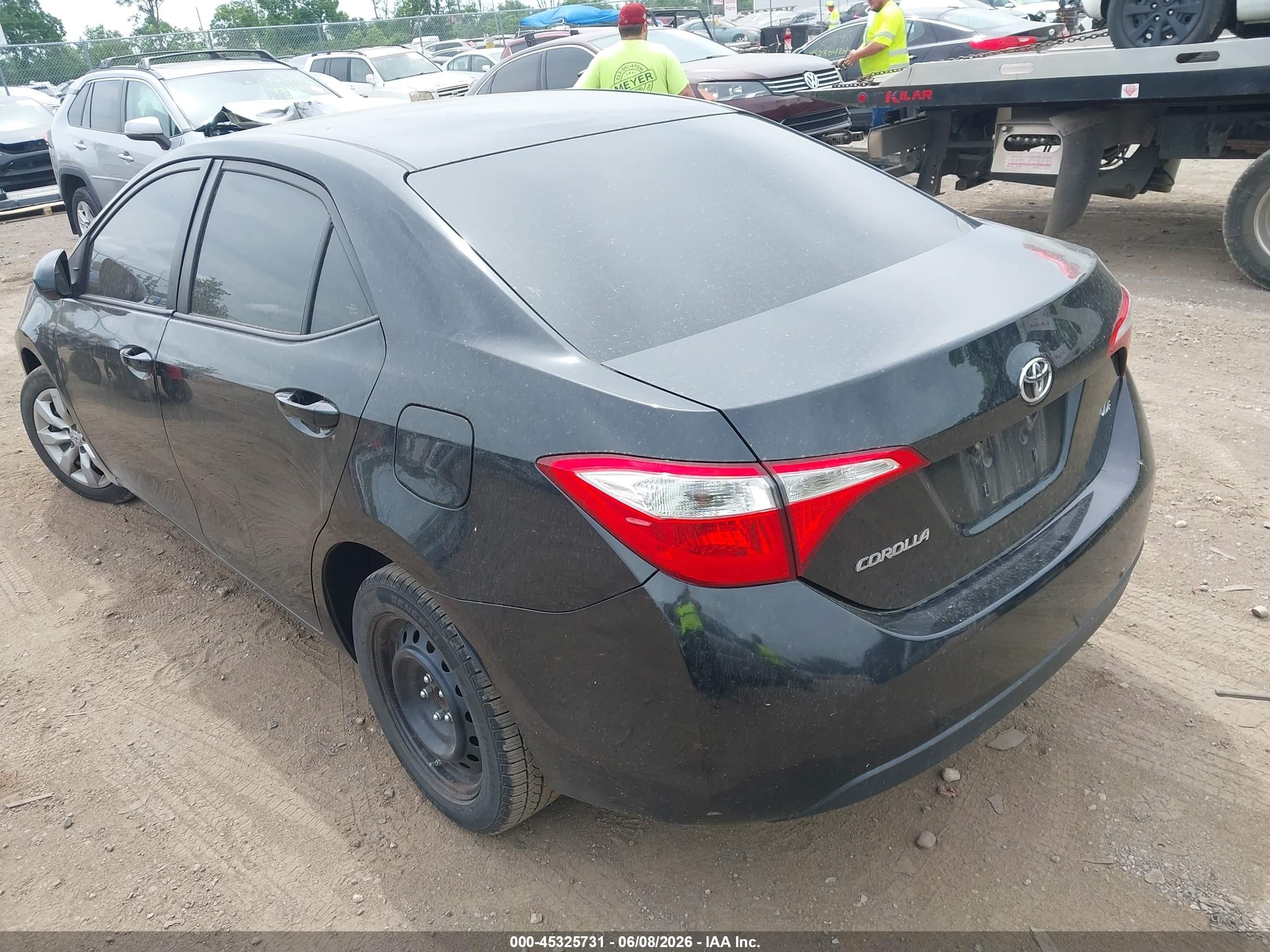 2015 Toyota Corolla Le Black vin: 2T1BURHE0FC339552