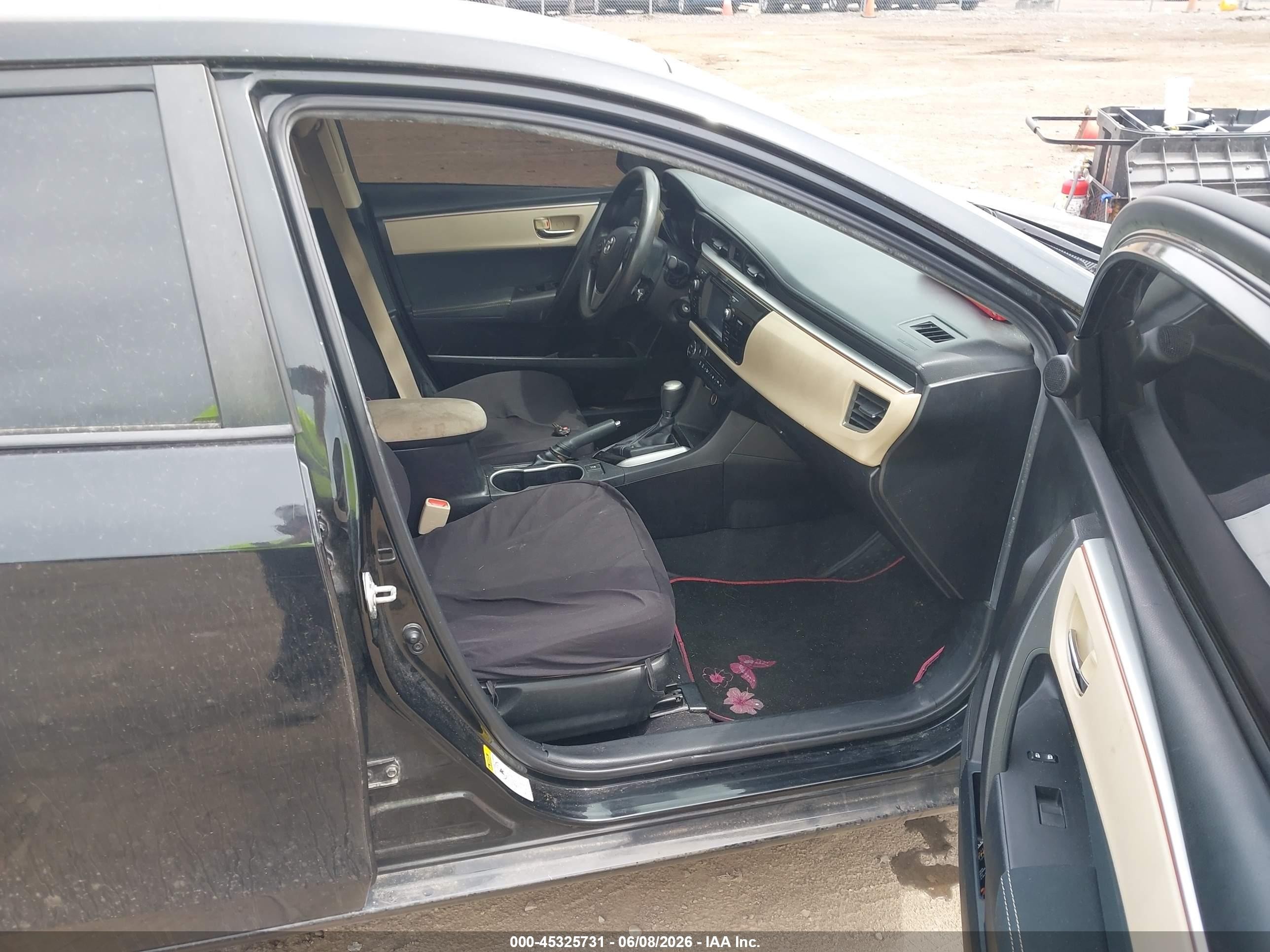 2015 Toyota Corolla Le Black vin: 2T1BURHE0FC339552