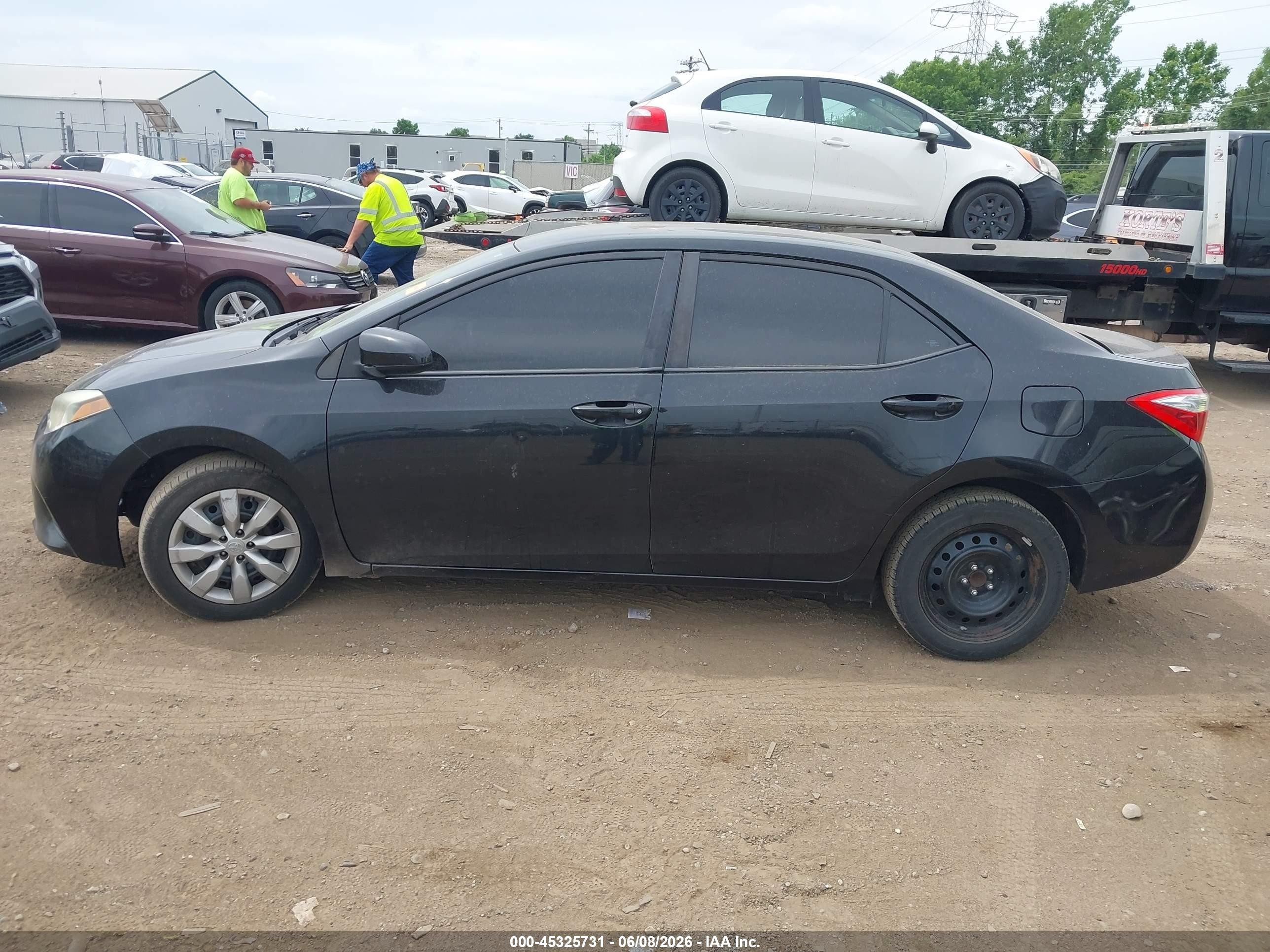 2015 Toyota Corolla Le Black vin: 2T1BURHE0FC339552