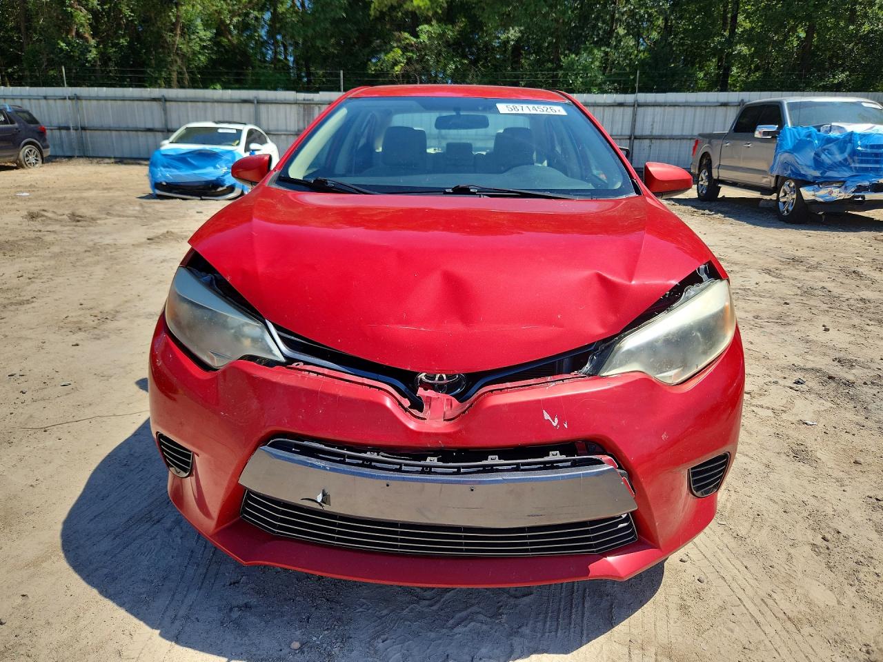 2015 Toyota Corolla Le Red vin: 2T1BURHE0FC345271