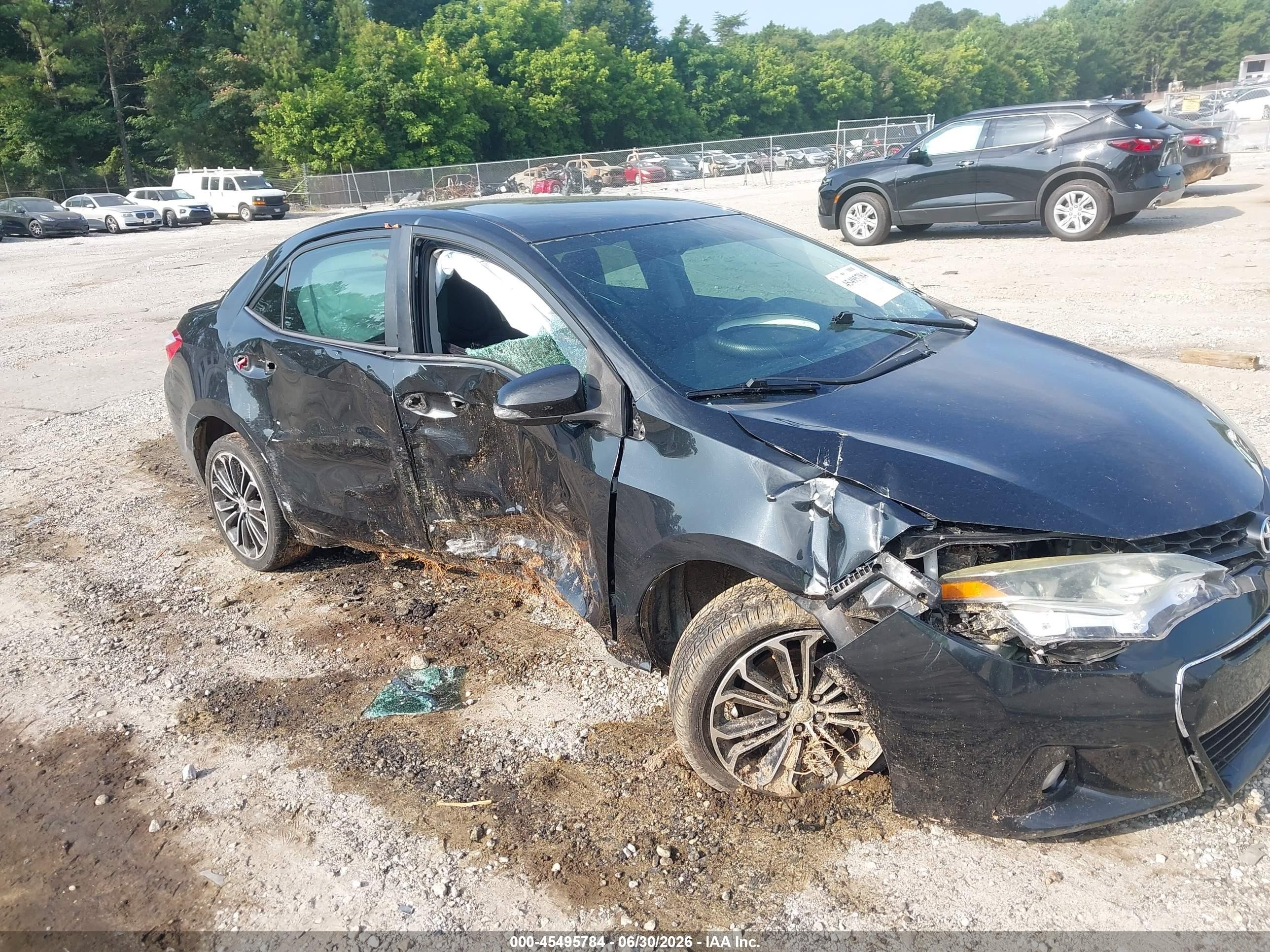 2015 Toyota Corolla S Plus Black vin: 2T1BURHE0FC367741