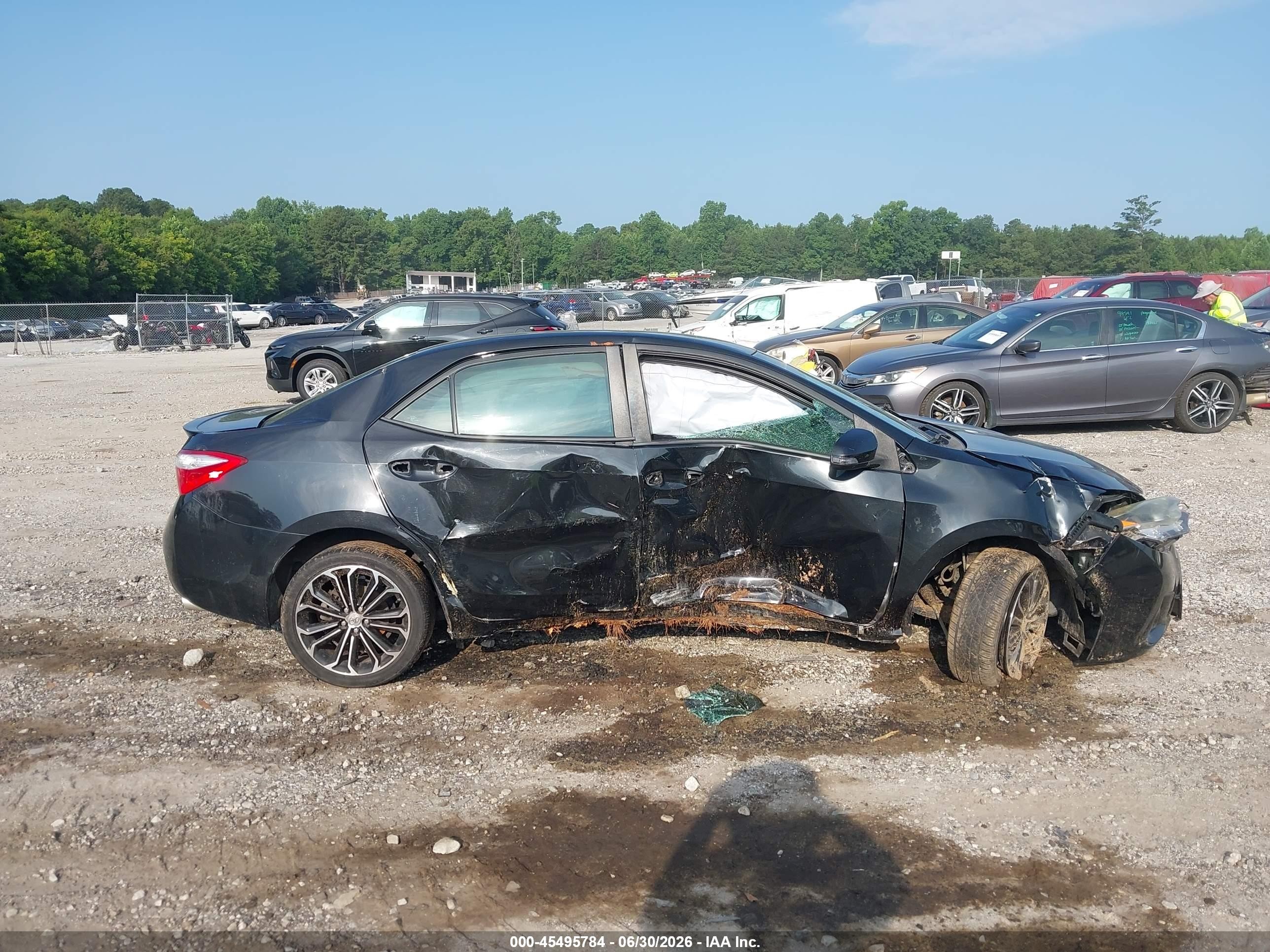 2015 Toyota Corolla S Plus Black vin: 2T1BURHE0FC367741