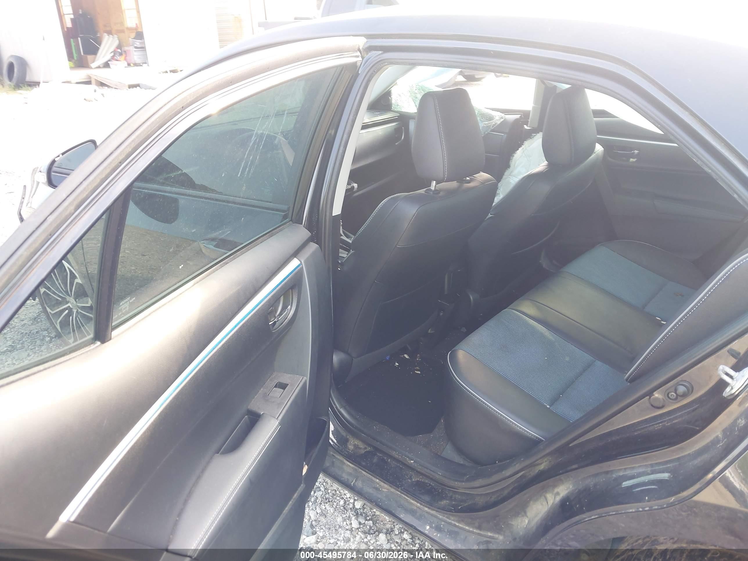 2015 Toyota Corolla S Plus Black vin: 2T1BURHE0FC367741
