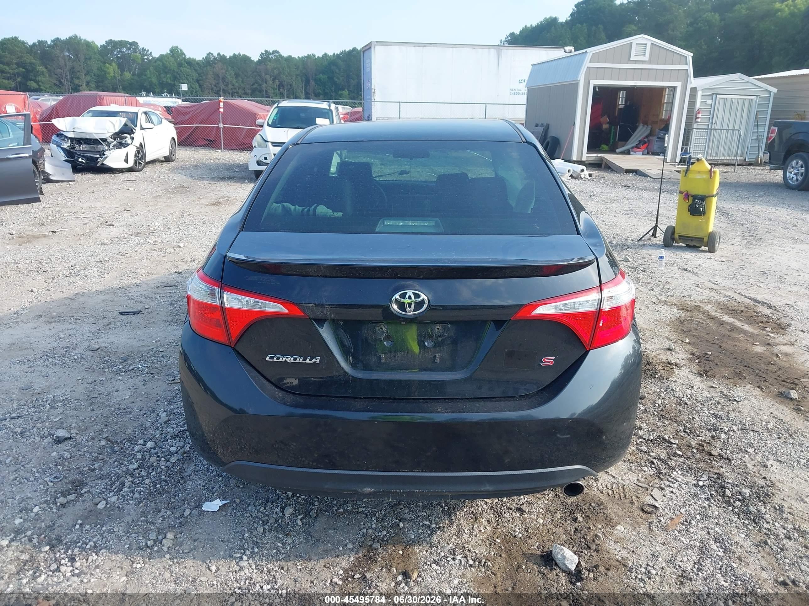 2015 Toyota Corolla S Plus Black vin: 2T1BURHE0FC367741