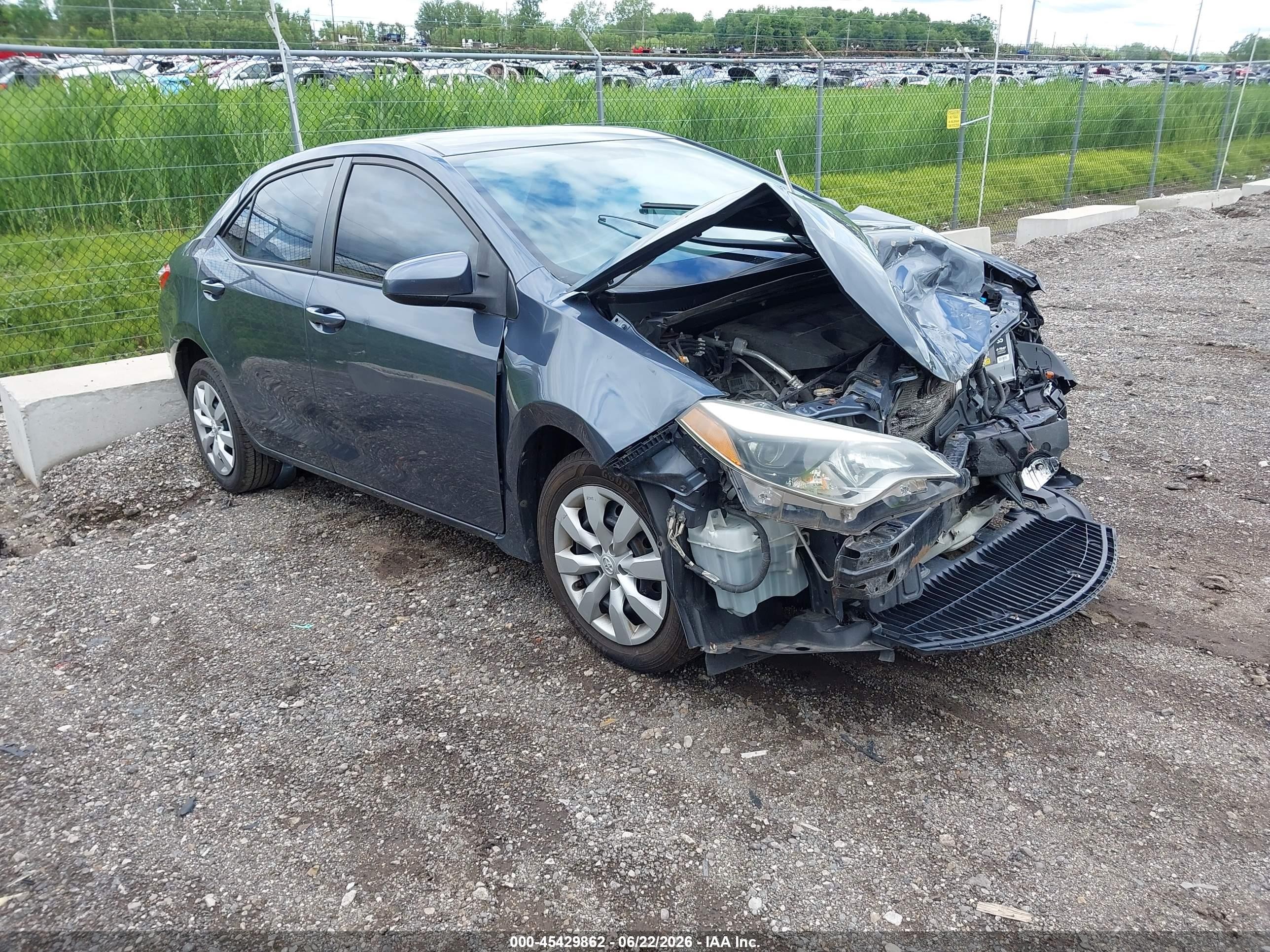 2015 Toyota Corolla Le Gray vin: 2T1BURHE0FC374267