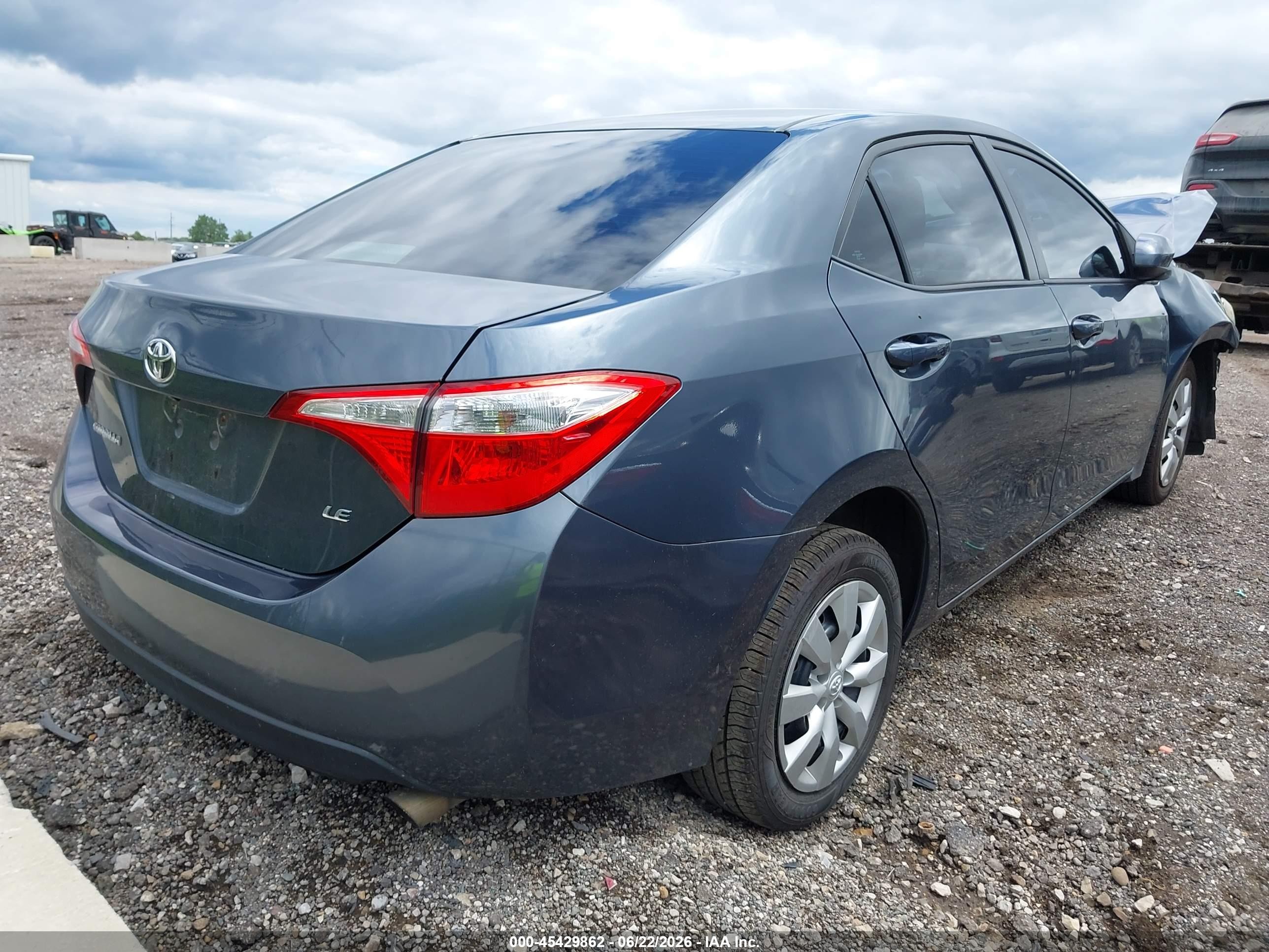 2015 Toyota Corolla Le Gray vin: 2T1BURHE0FC374267