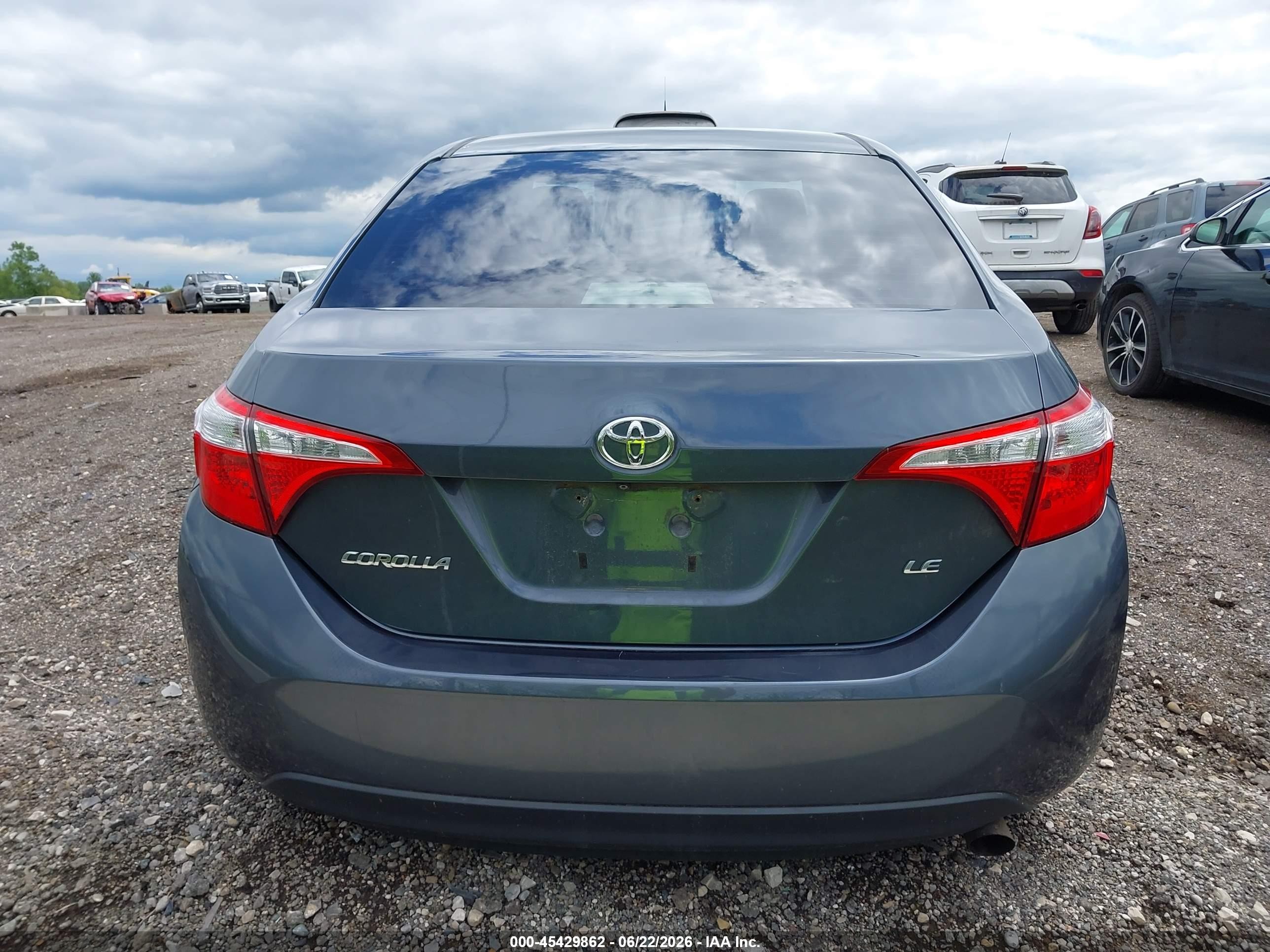 2015 Toyota Corolla Le Gray vin: 2T1BURHE0FC374267