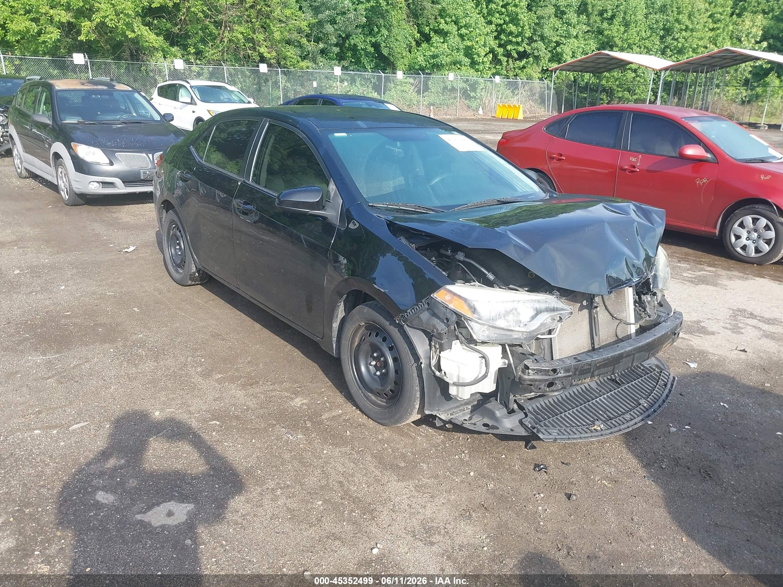 2015 Toyota Corolla Le Black vin: 2T1BURHE0FC388346