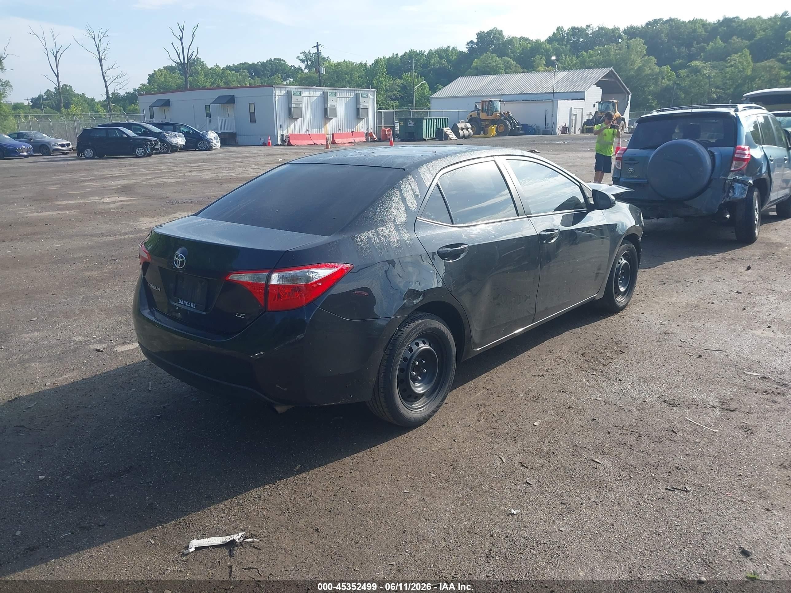 2015 Toyota Corolla Le Black vin: 2T1BURHE0FC388346