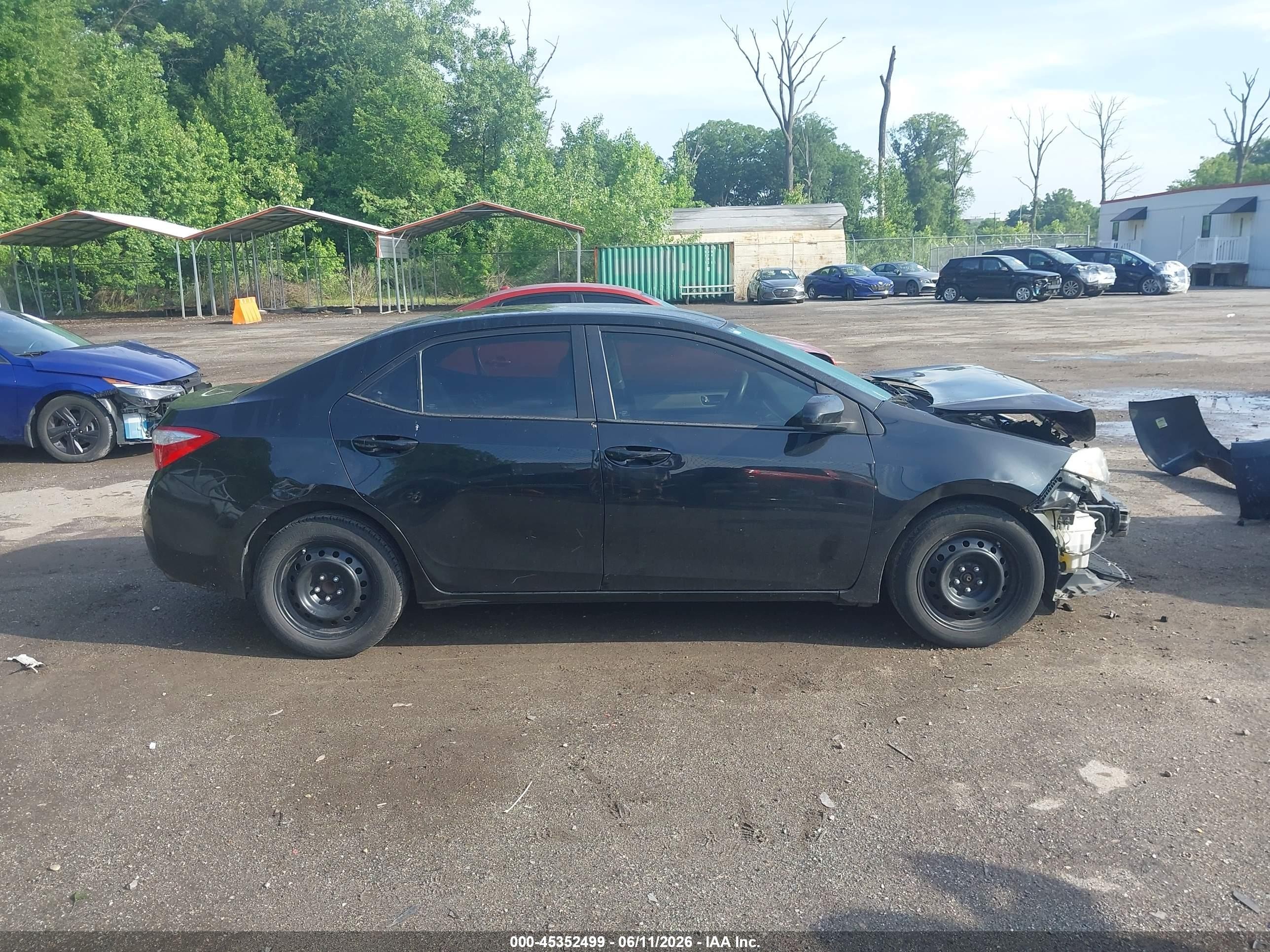 2015 Toyota Corolla Le Black vin: 2T1BURHE0FC388346