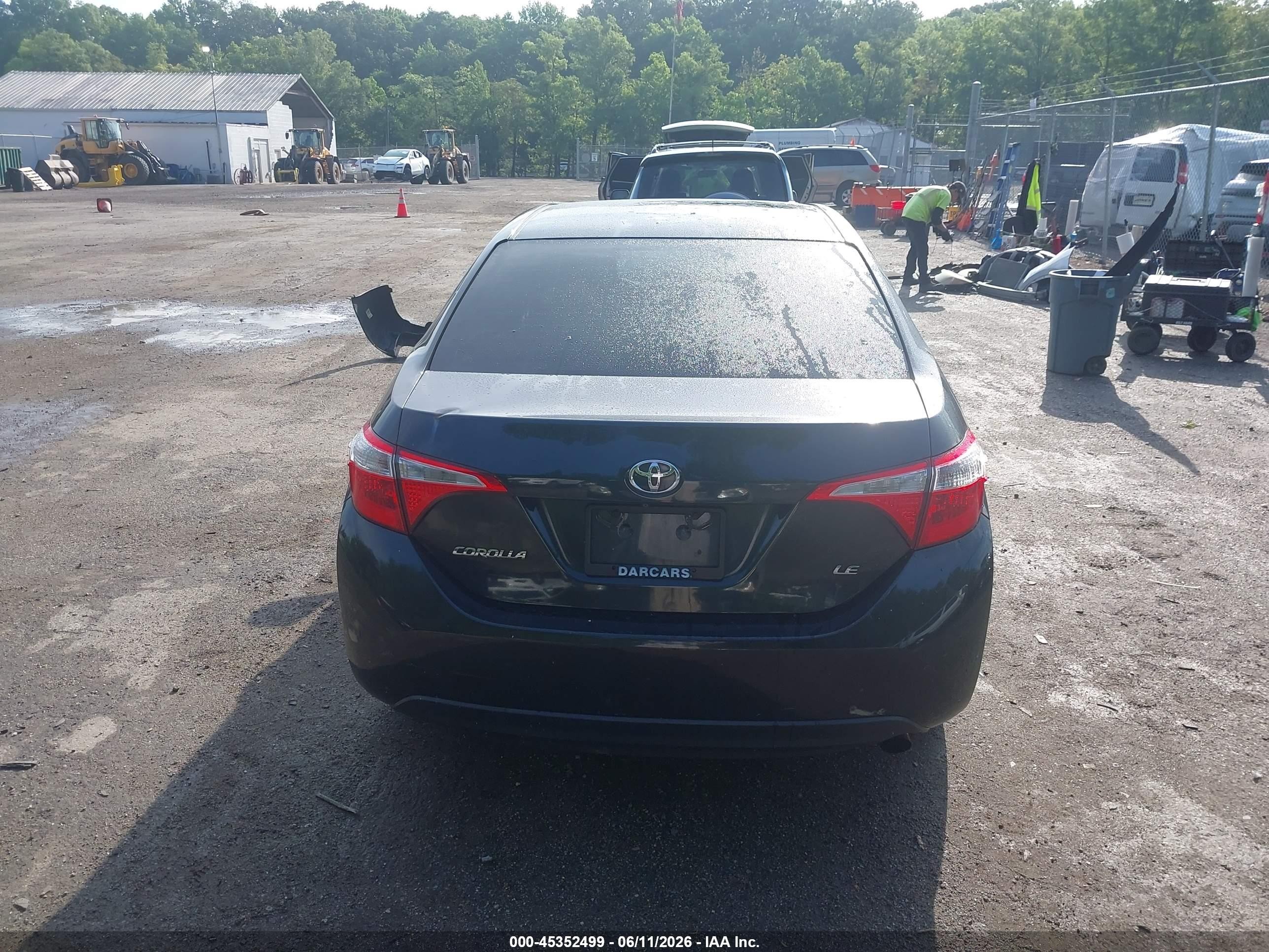 2015 Toyota Corolla Le Black vin: 2T1BURHE0FC388346