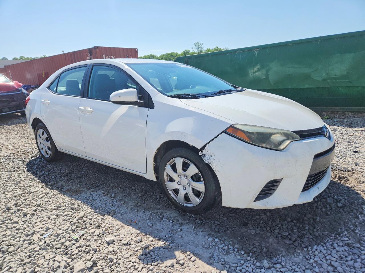 2015 Toyota Corolla Le White vin: 2T1BURHE0FC389058