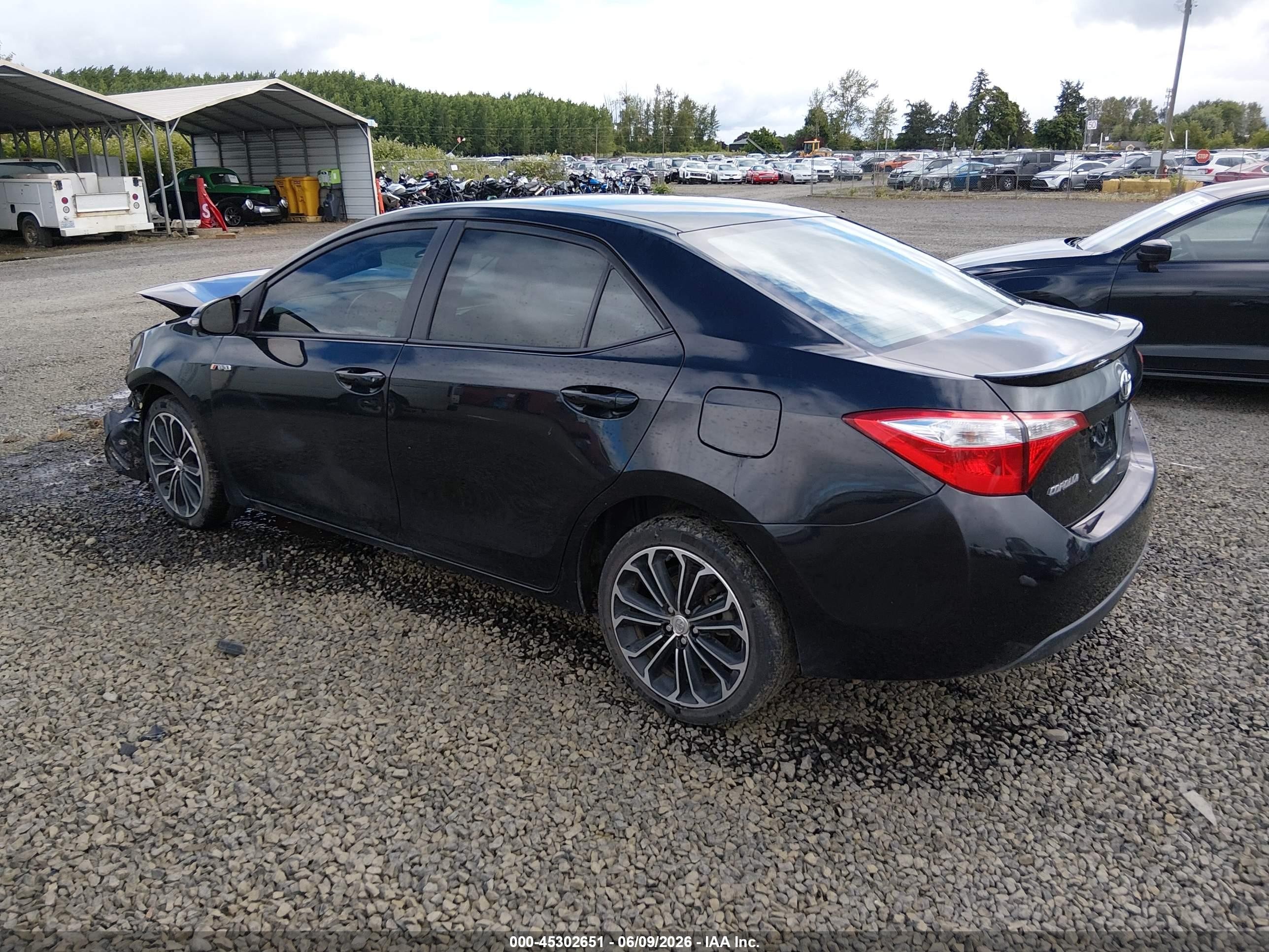 2015 Toyota Corolla S Plus Black vin: 2T1BURHE0FC394146