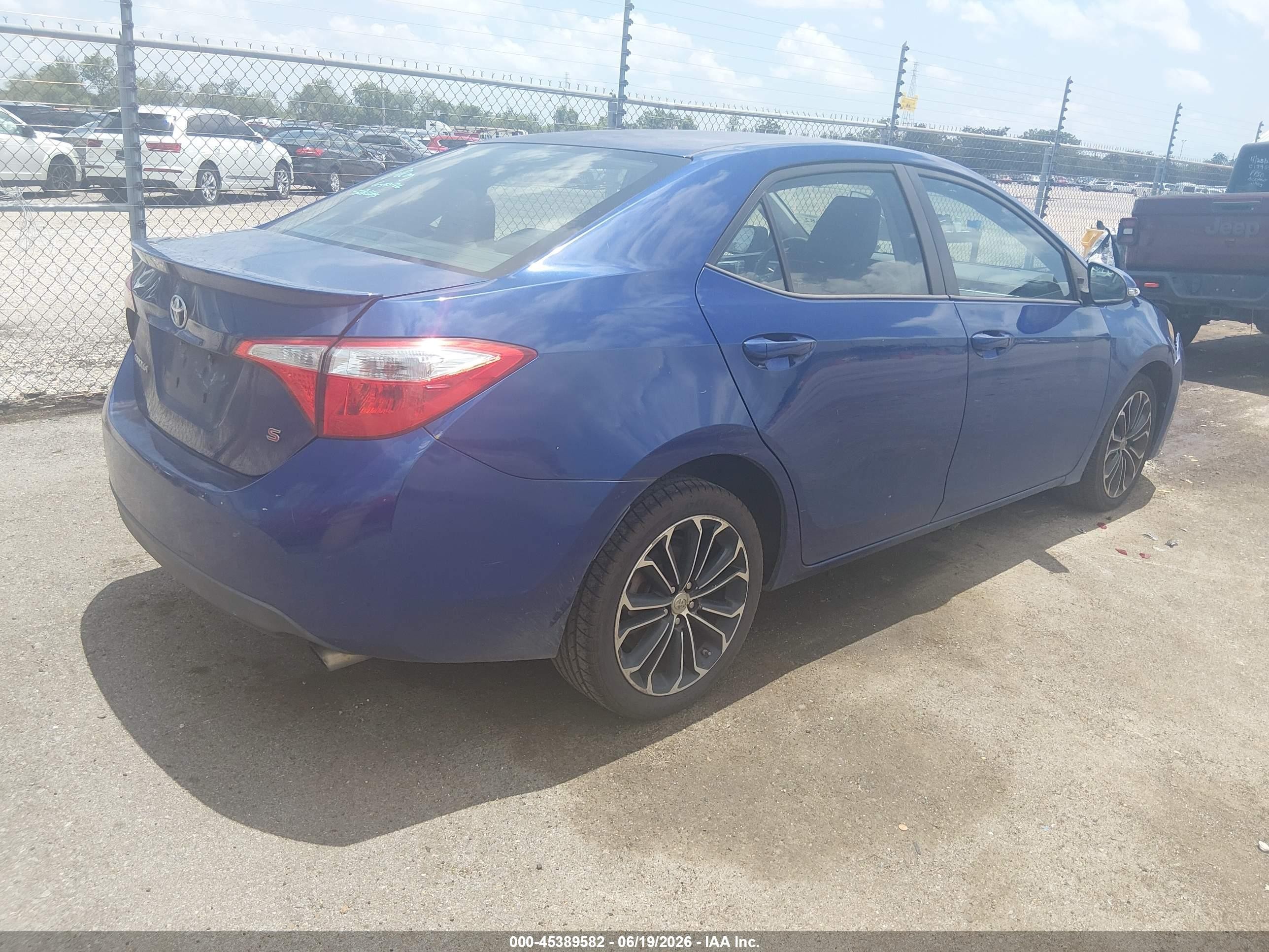 2015 Toyota Corolla S Plus Blue vin: 2T1BURHE0FC406070