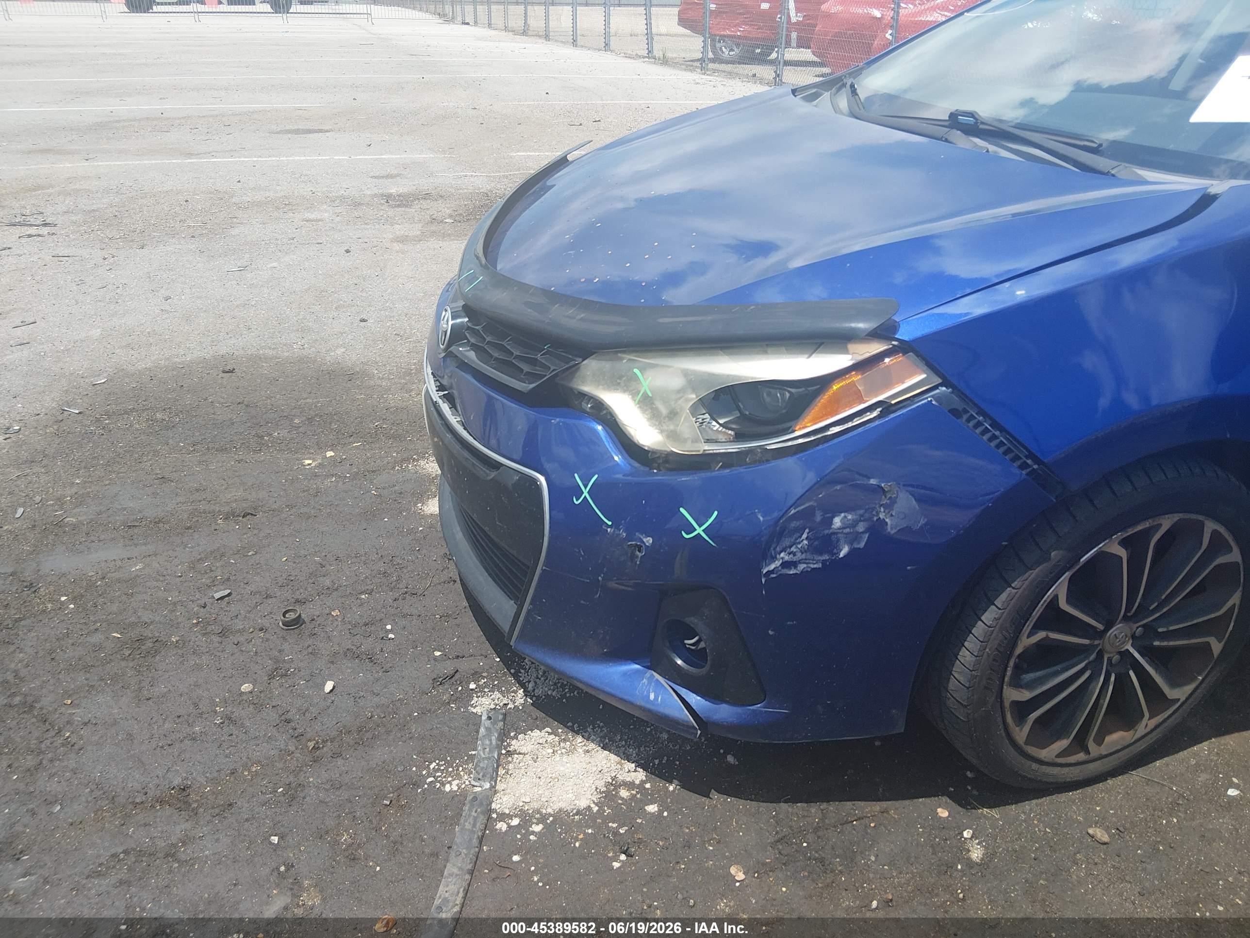 2015 Toyota Corolla S Plus Blue vin: 2T1BURHE0FC406070