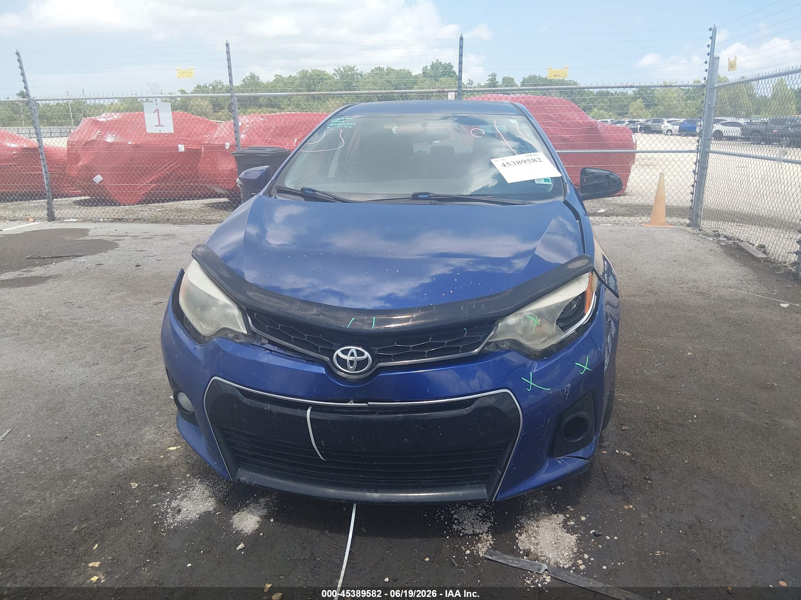 2015 Toyota Corolla S Plus Blue vin: 2T1BURHE0FC406070