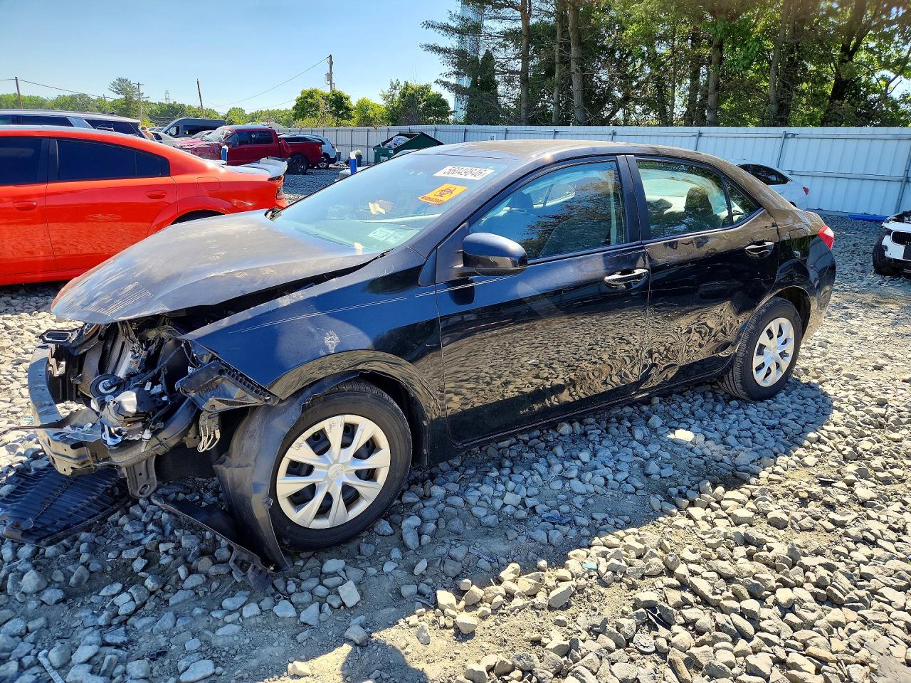 2015 Toyota Corolla L Black vin: 2T1BURHE0FC407493