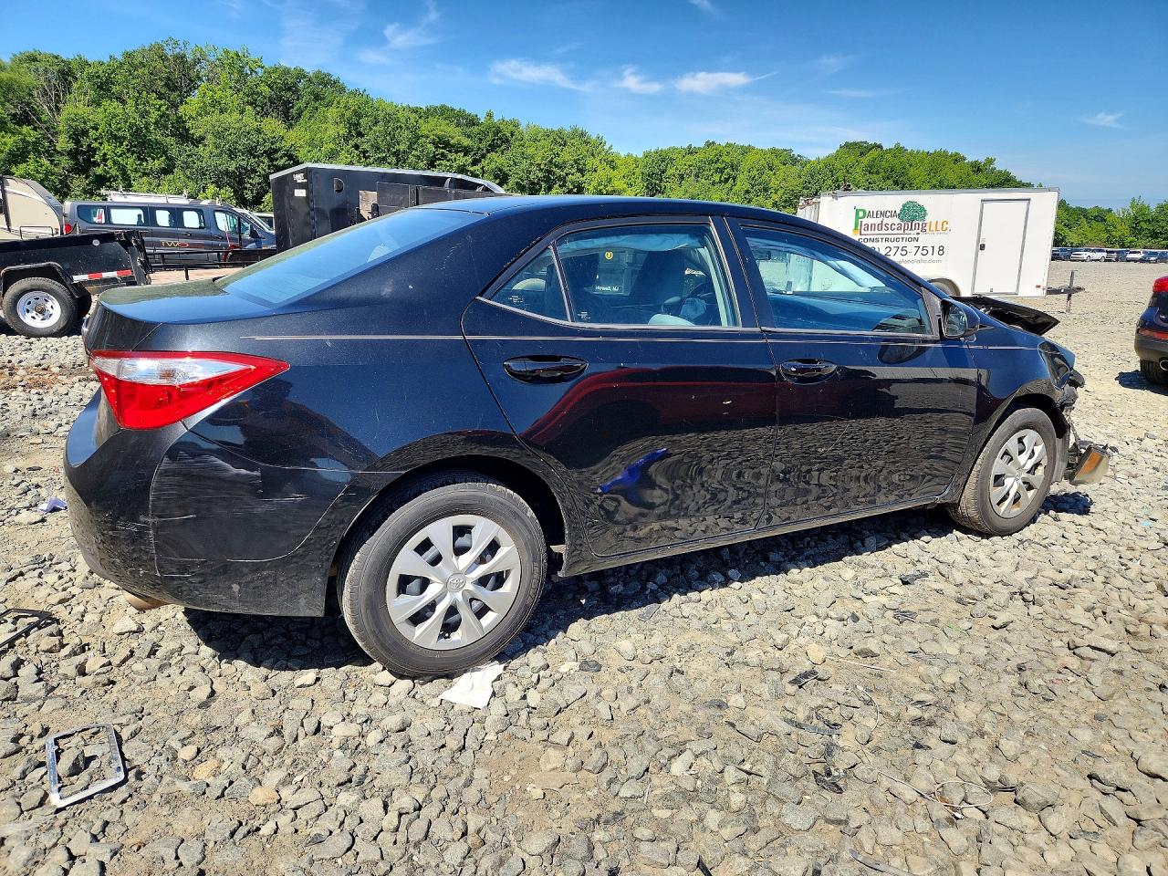2015 Toyota Corolla L Black vin: 2T1BURHE0FC407493