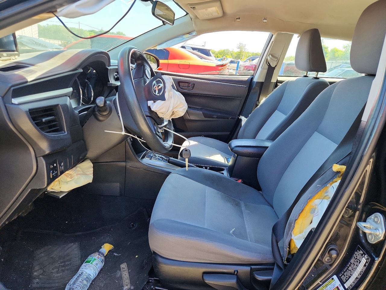 2015 Toyota Corolla L Black vin: 2T1BURHE0FC407493