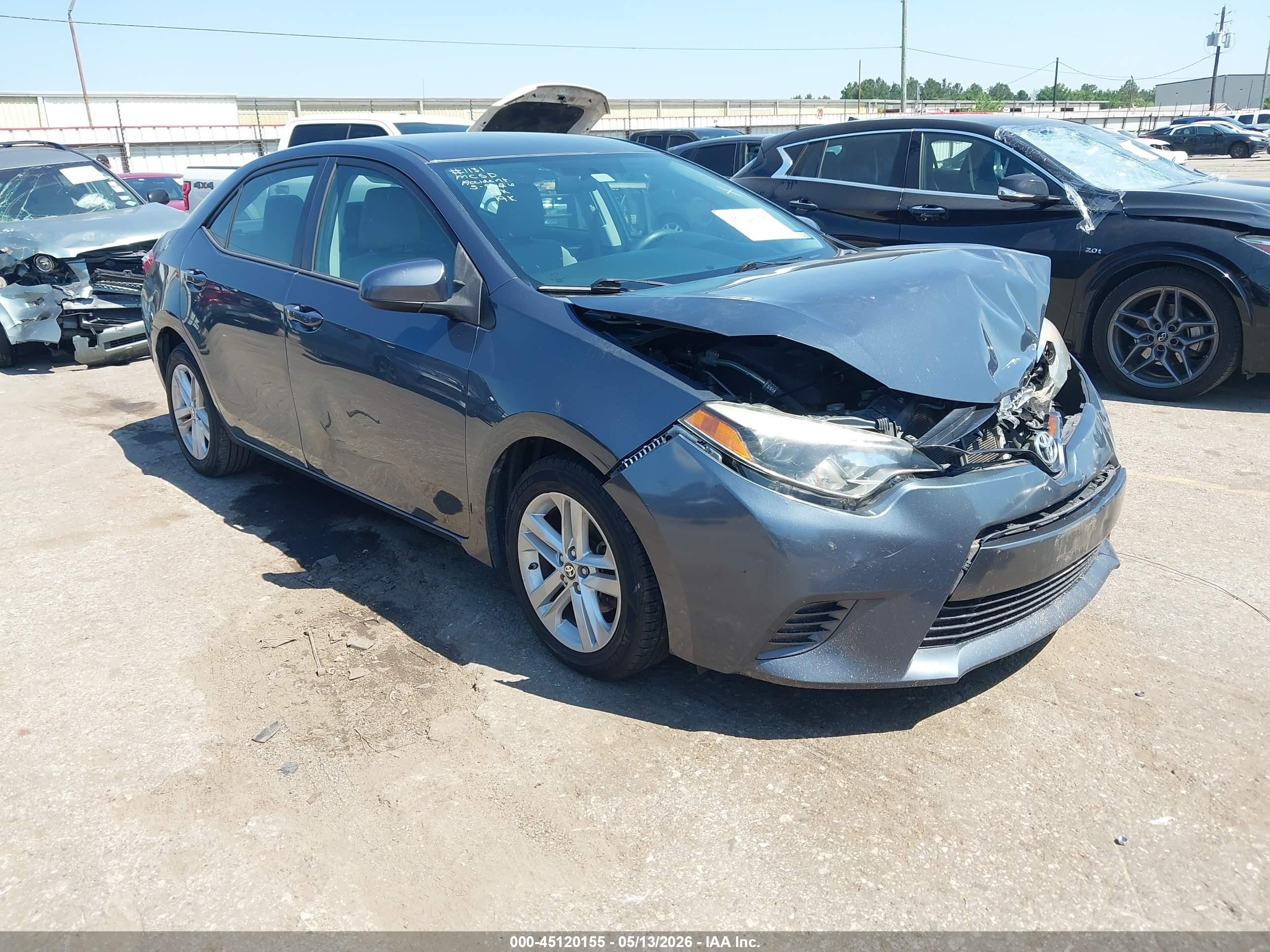 2015 Toyota Corolla Le Blue vin: 2T1BURHE0FC411415