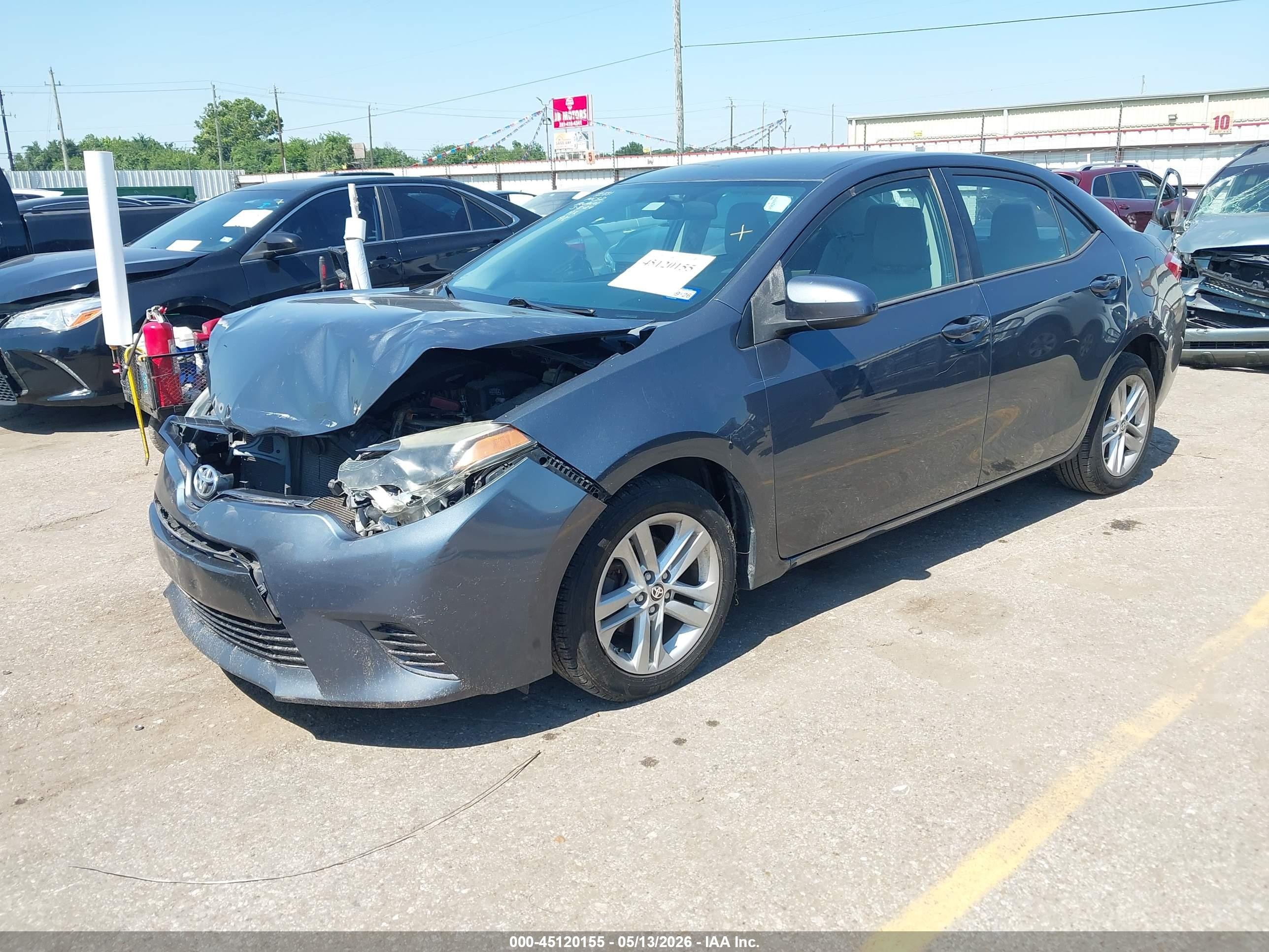 2015 Toyota Corolla Le Blue vin: 2T1BURHE0FC411415