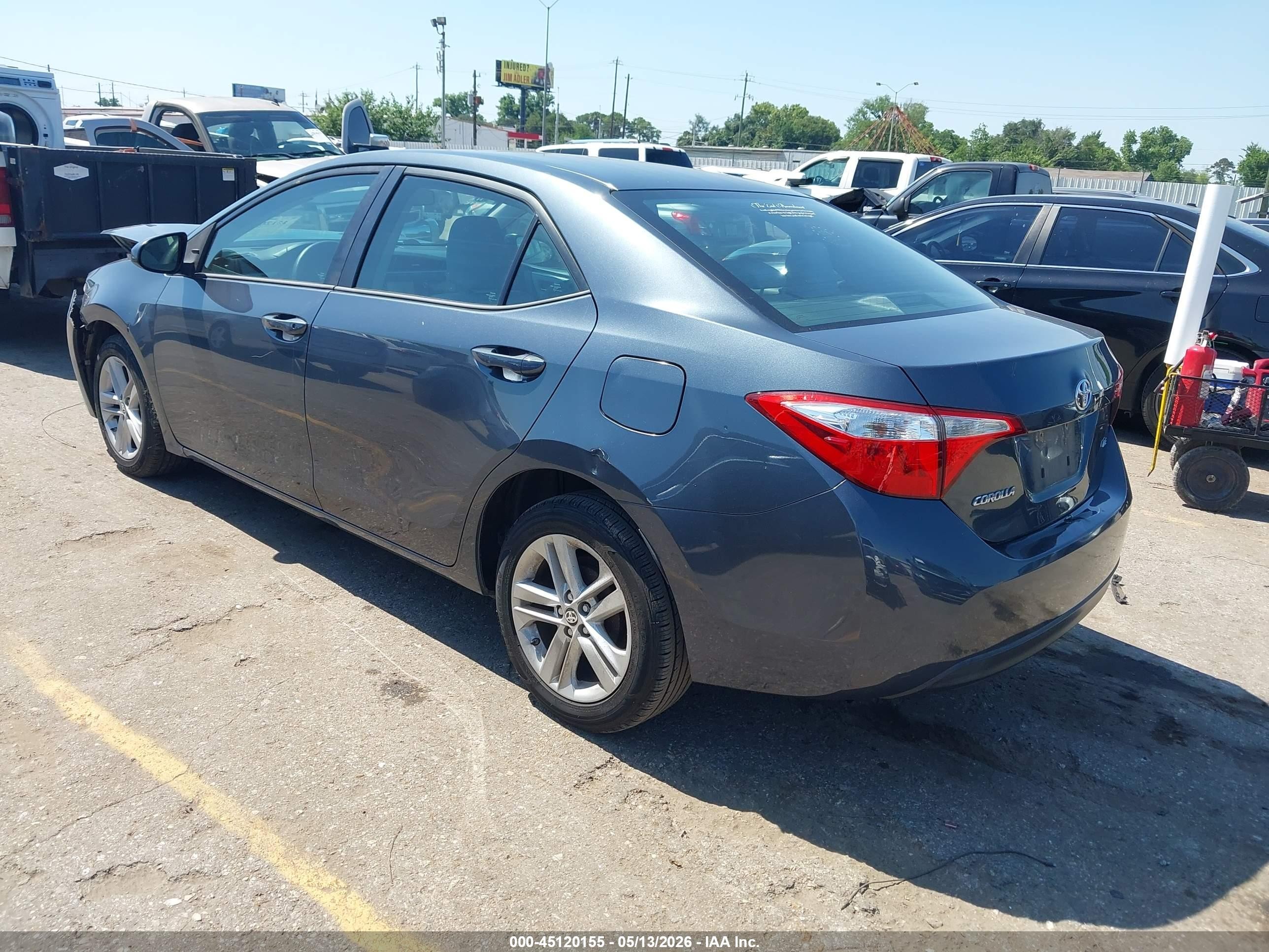 2015 Toyota Corolla Le Blue vin: 2T1BURHE0FC411415