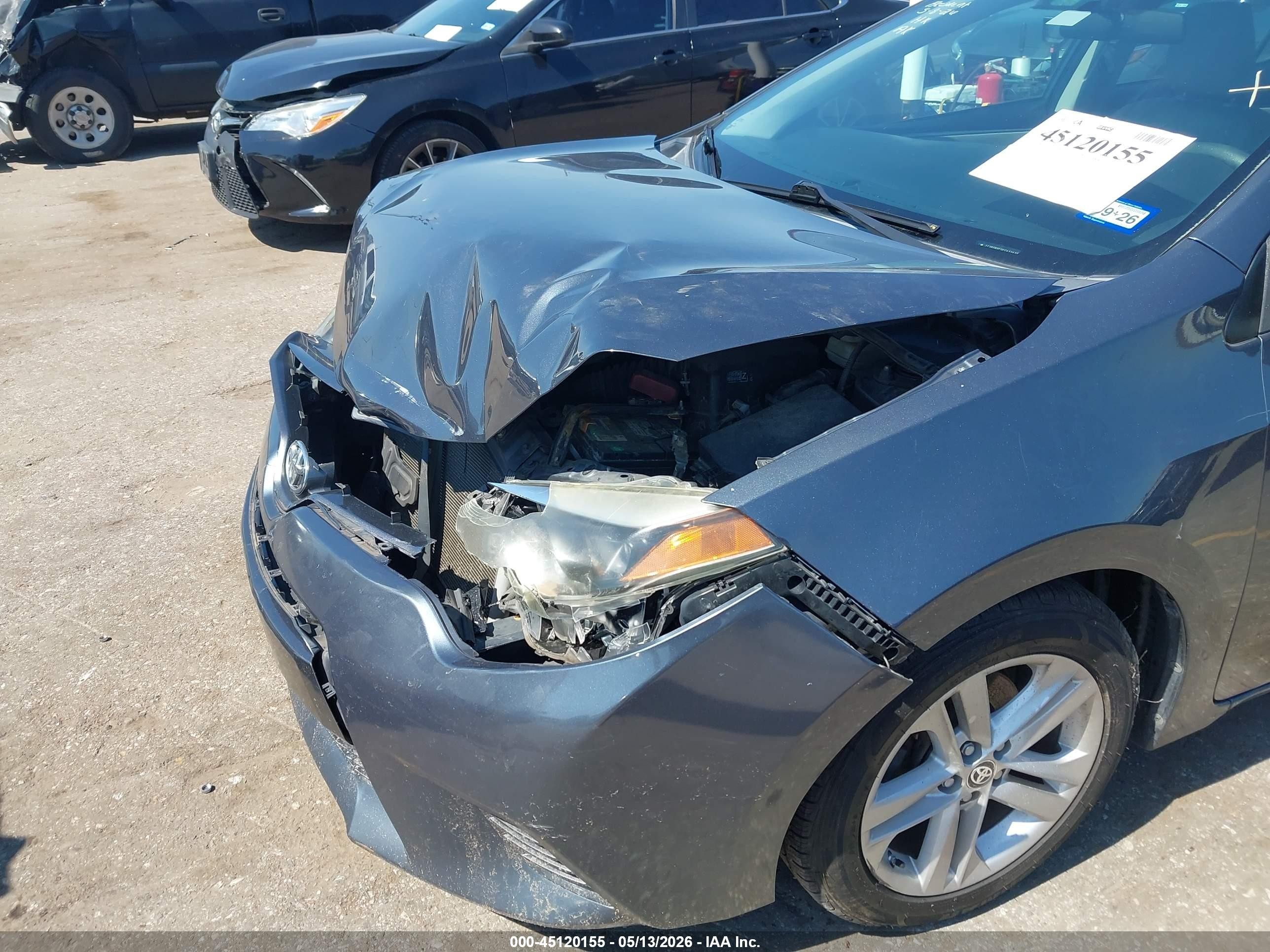 2015 Toyota Corolla Le Blue vin: 2T1BURHE0FC411415