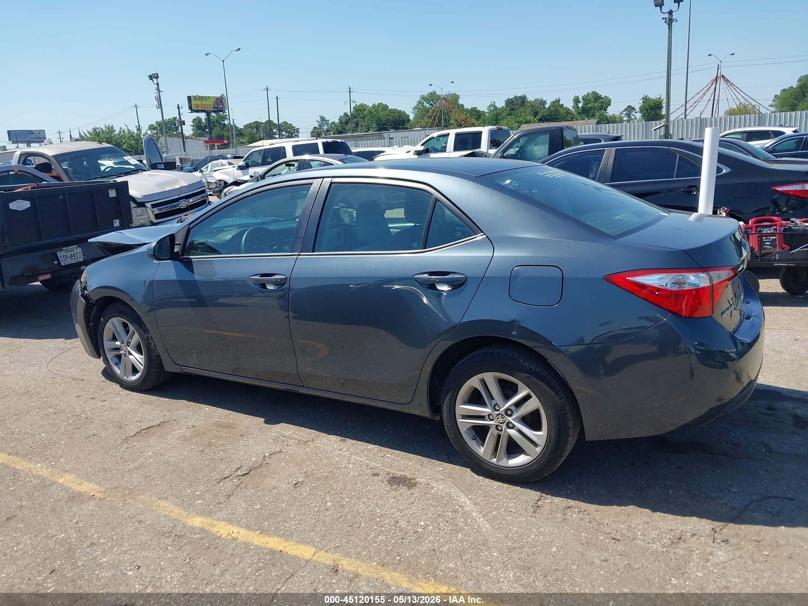 2015 Toyota Corolla Le Blue vin: 2T1BURHE0FC411415