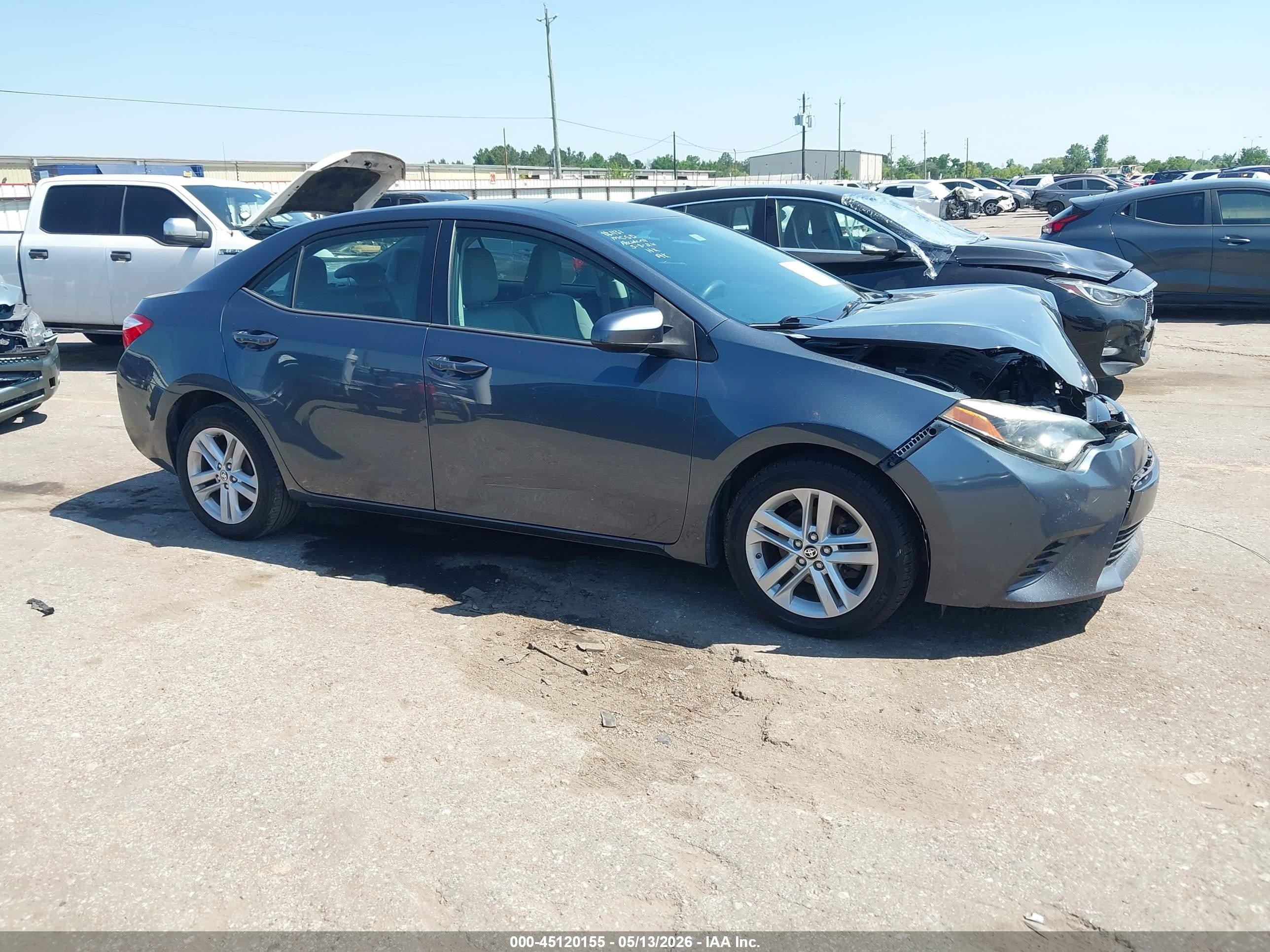 2015 Toyota Corolla Le Blue vin: 2T1BURHE0FC411415