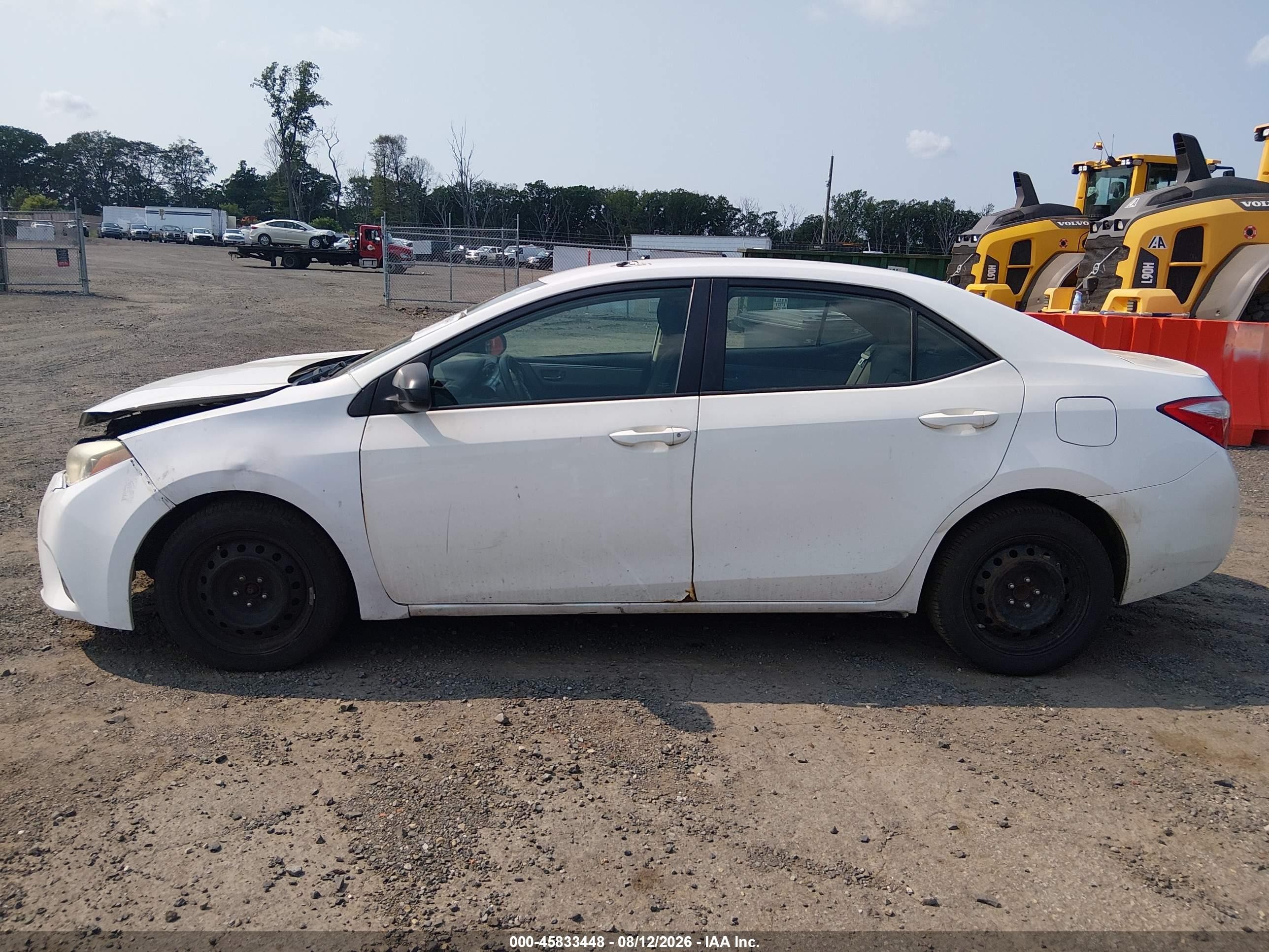 2015 Toyota Corolla Le White vin: 2T1BURHE0FC413729