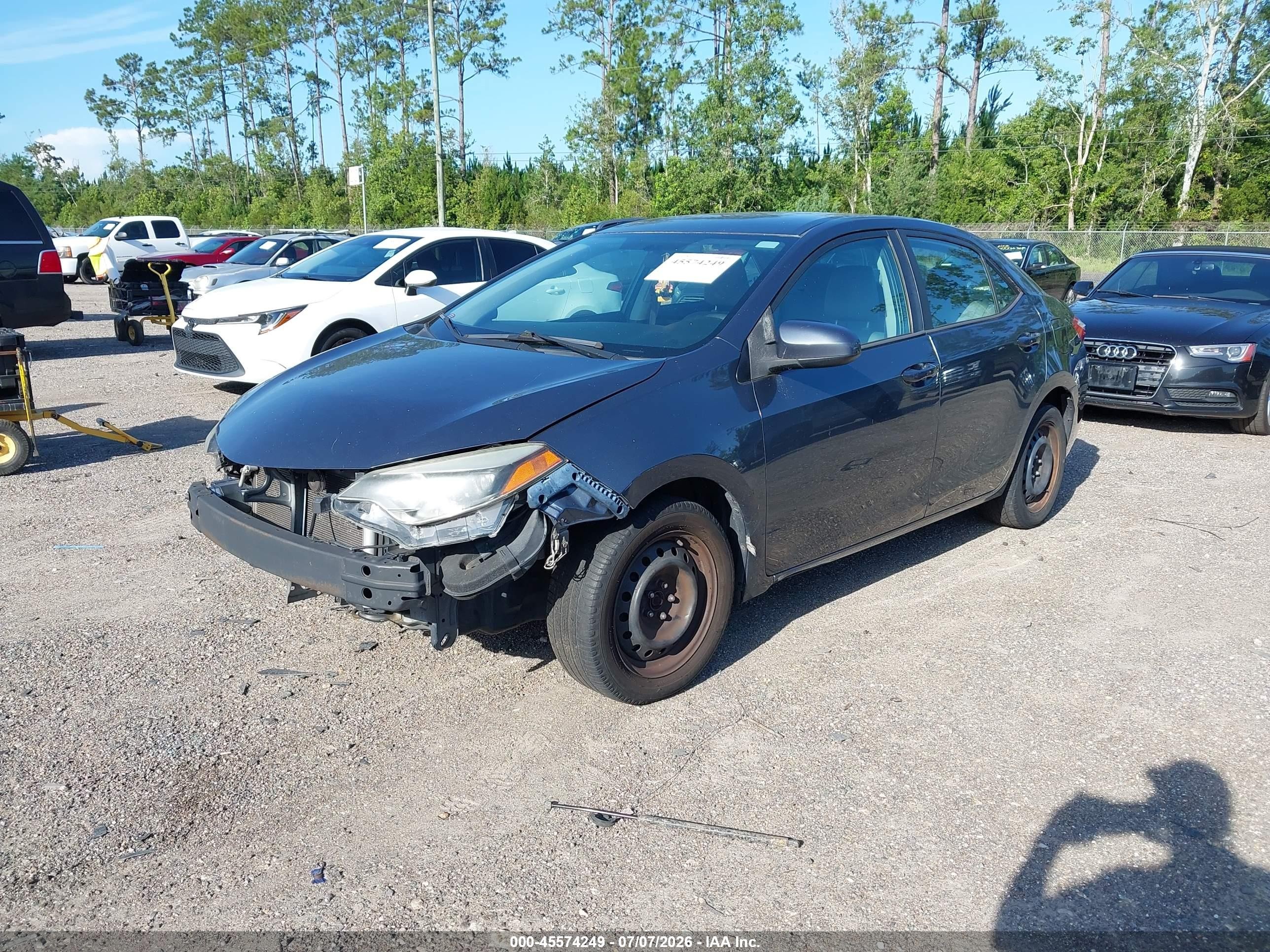 2015 Toyota Corolla Le Blue vin: 2T1BURHE0FC415688