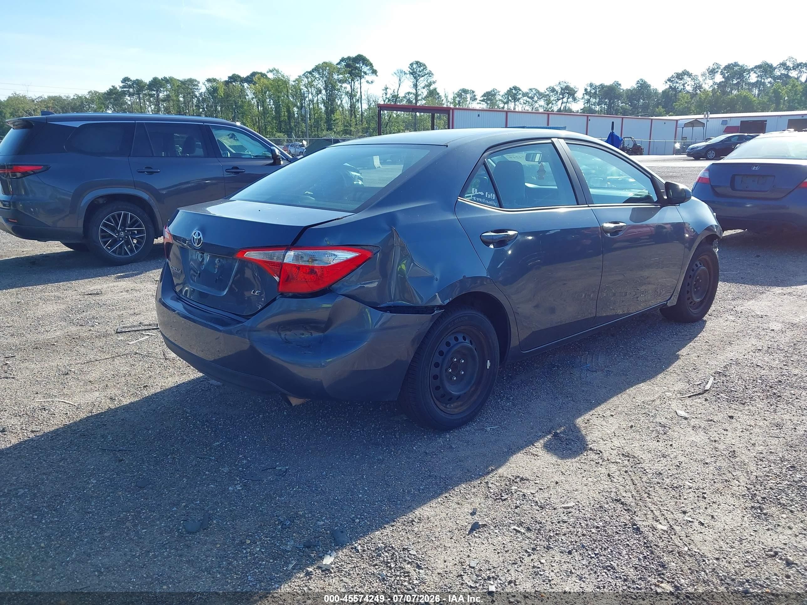 2015 Toyota Corolla Le Blue vin: 2T1BURHE0FC415688