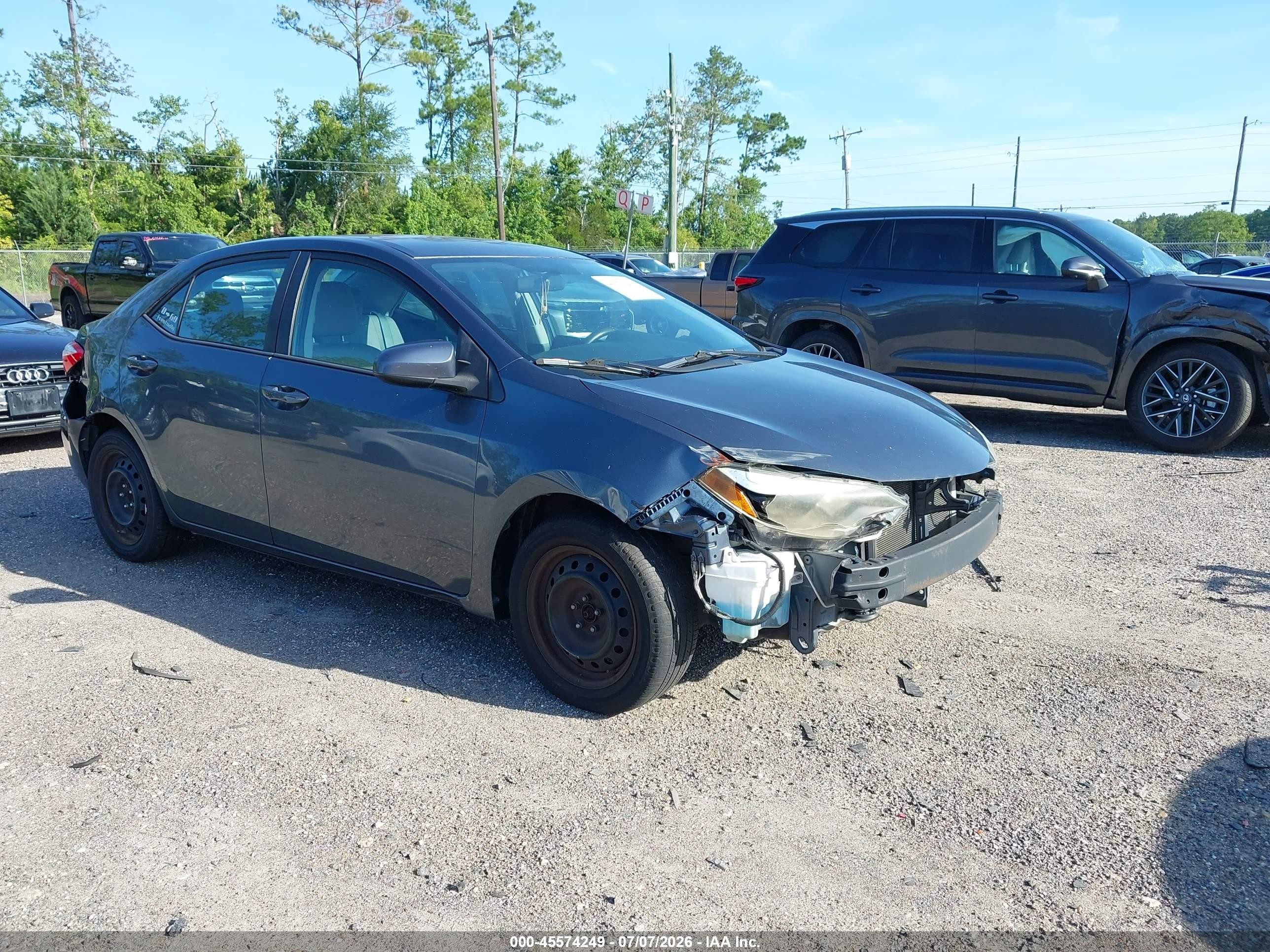 2015 Toyota Corolla Le Blue vin: 2T1BURHE0FC415688