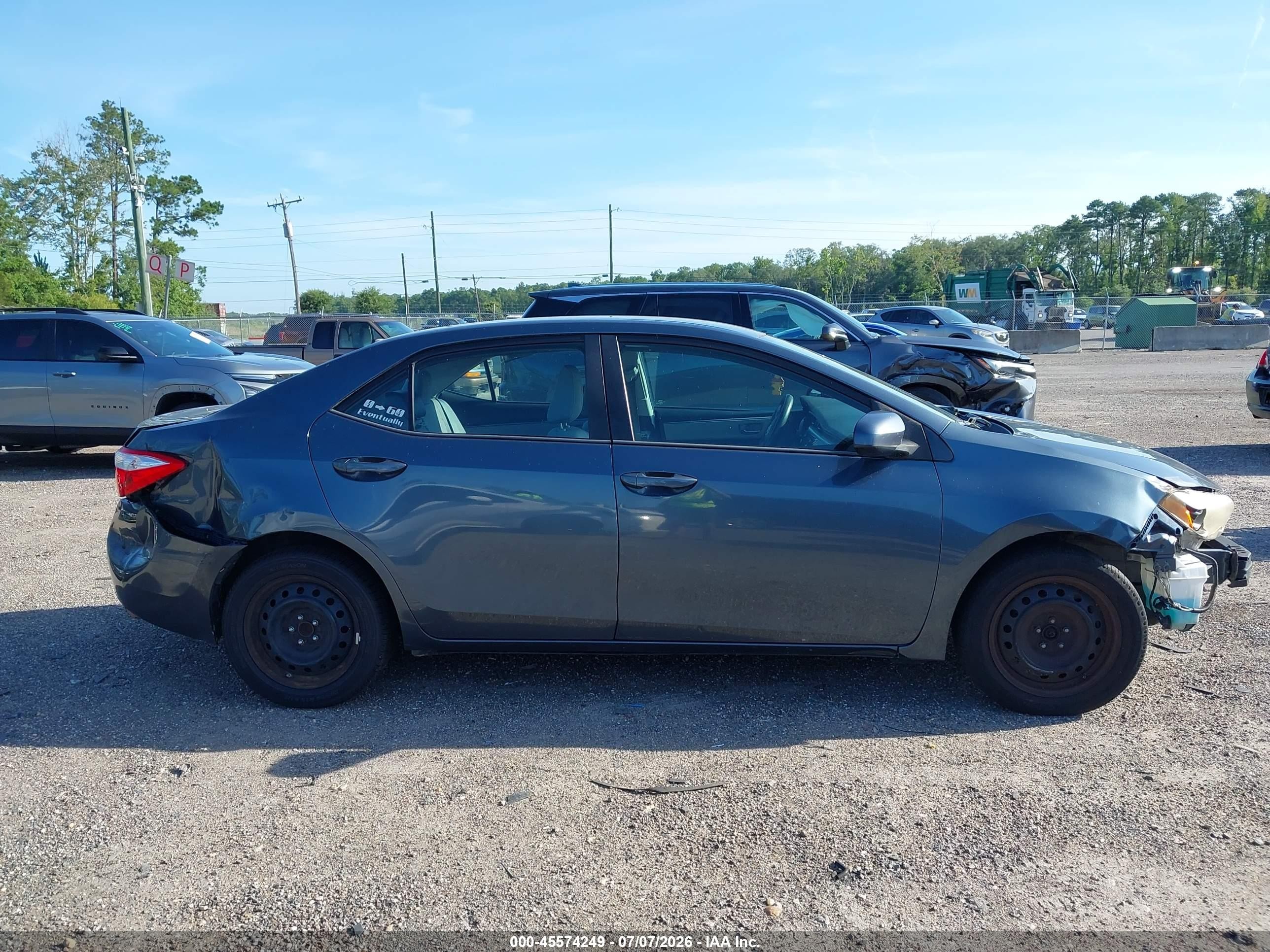2015 Toyota Corolla Le Blue vin: 2T1BURHE0FC415688