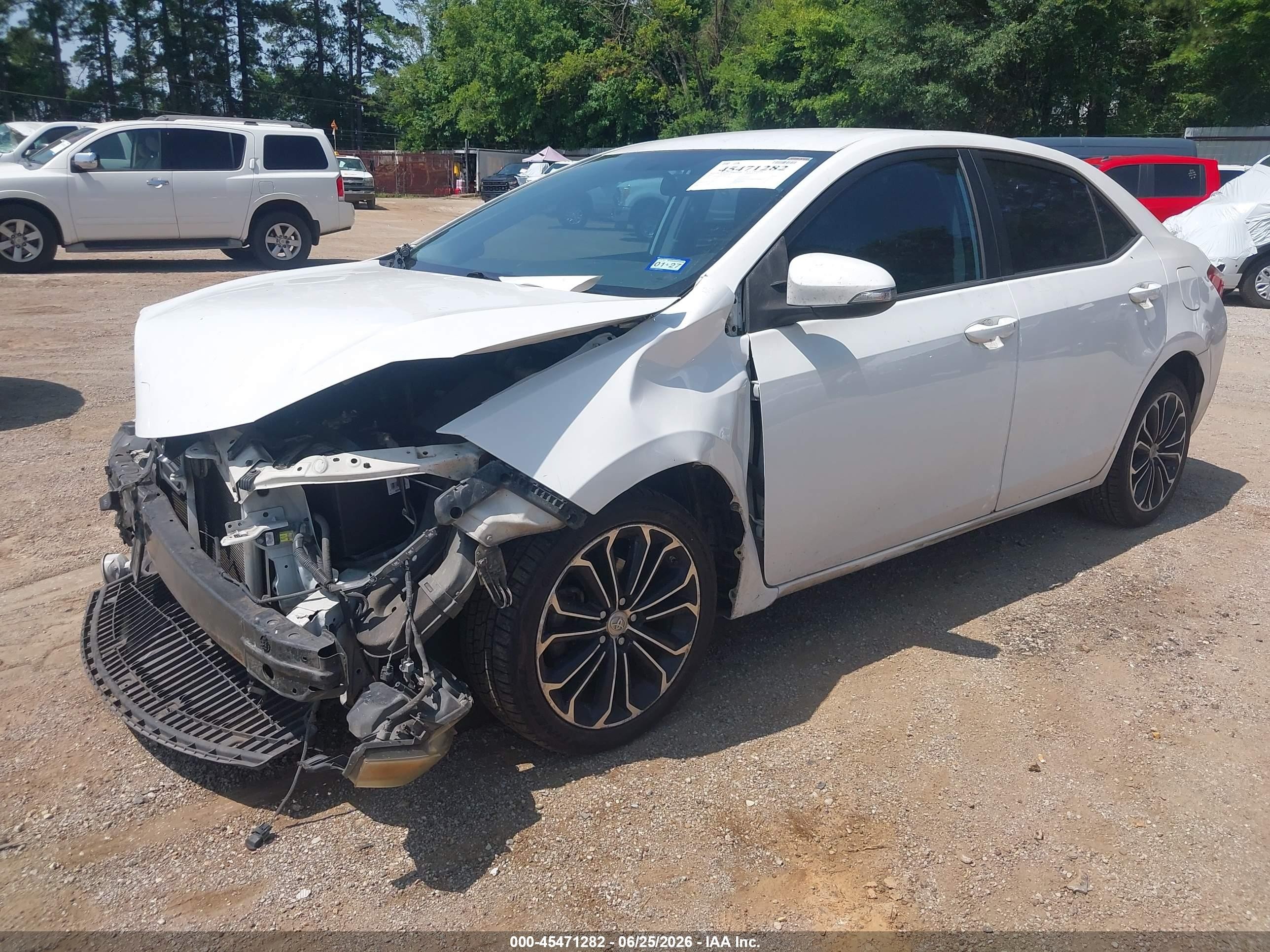 2015 Toyota Corolla S Plus White vin: 2T1BURHE0FC443345