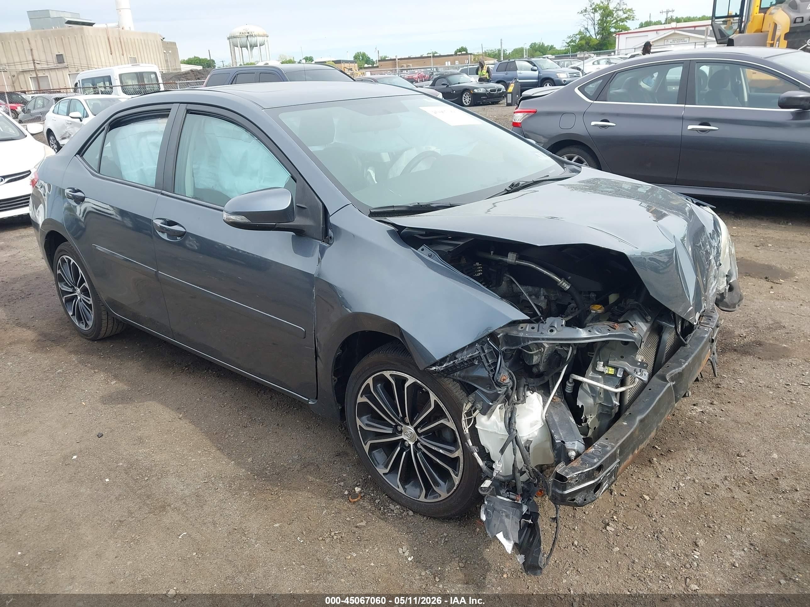 2015 Toyota Corolla S Plus Gray vin: 2T1BURHE0FC451414