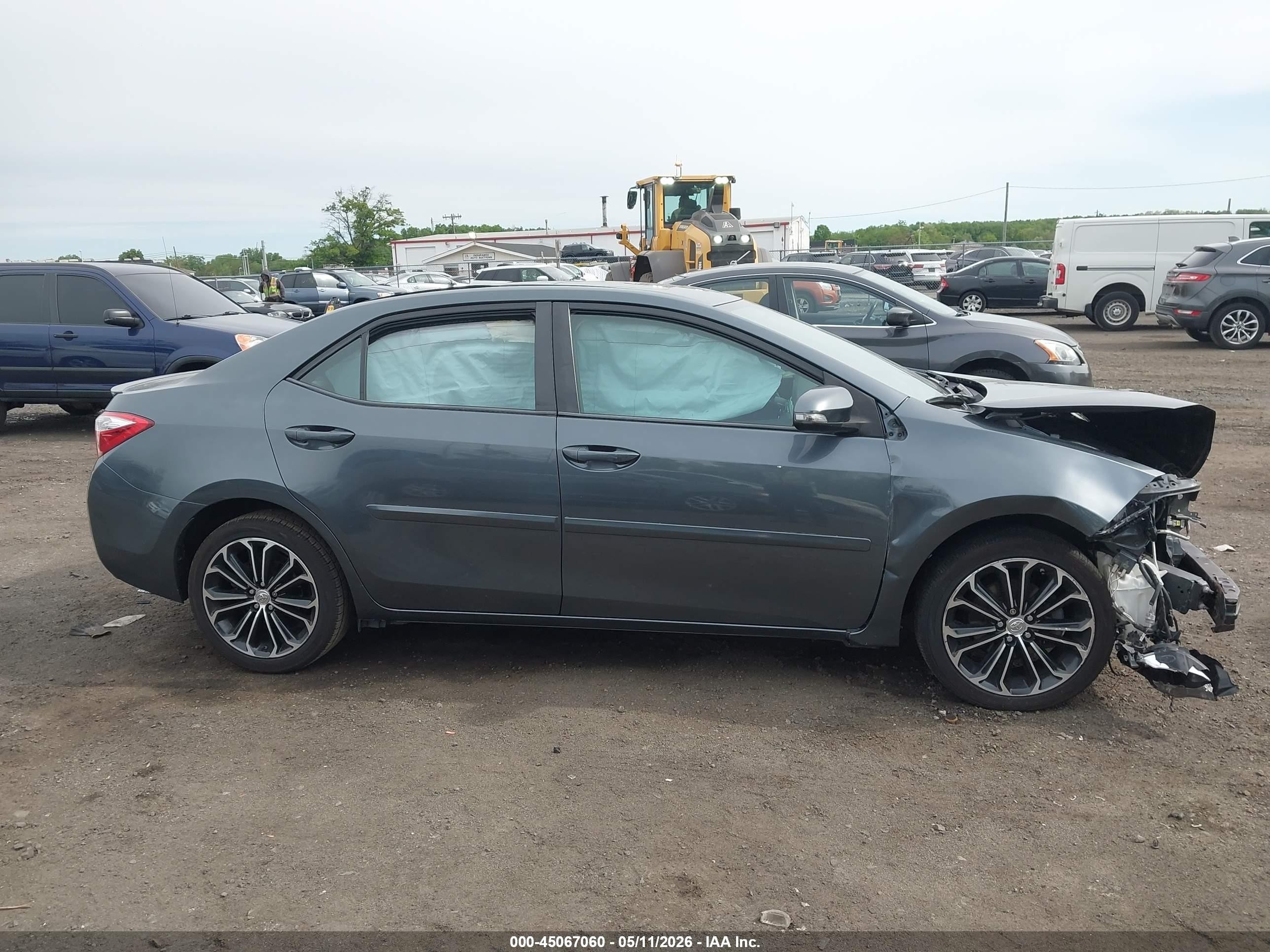 2015 Toyota Corolla S Plus Gray vin: 2T1BURHE0FC451414