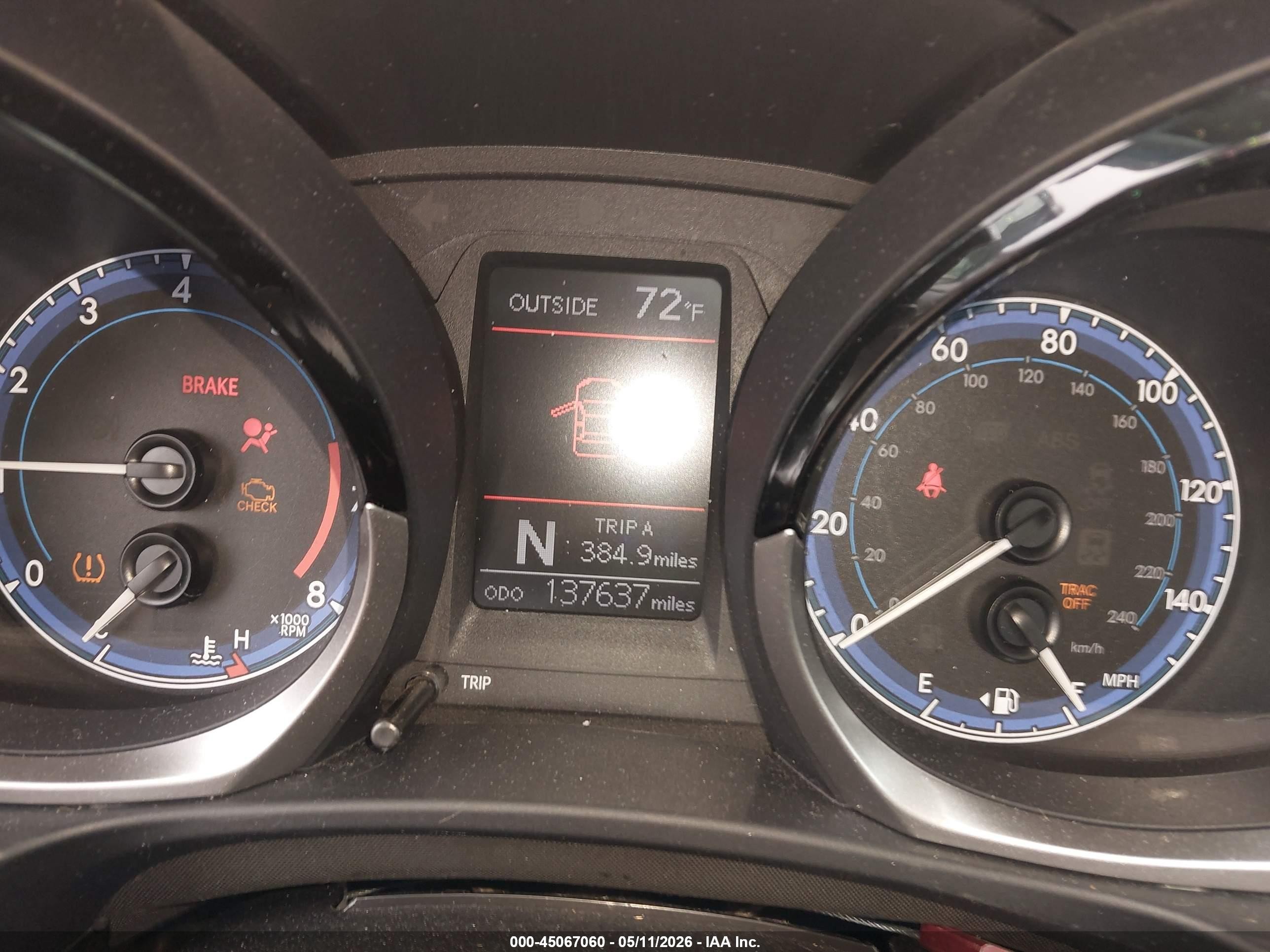 2015 Toyota Corolla S Plus Gray vin: 2T1BURHE0FC451414