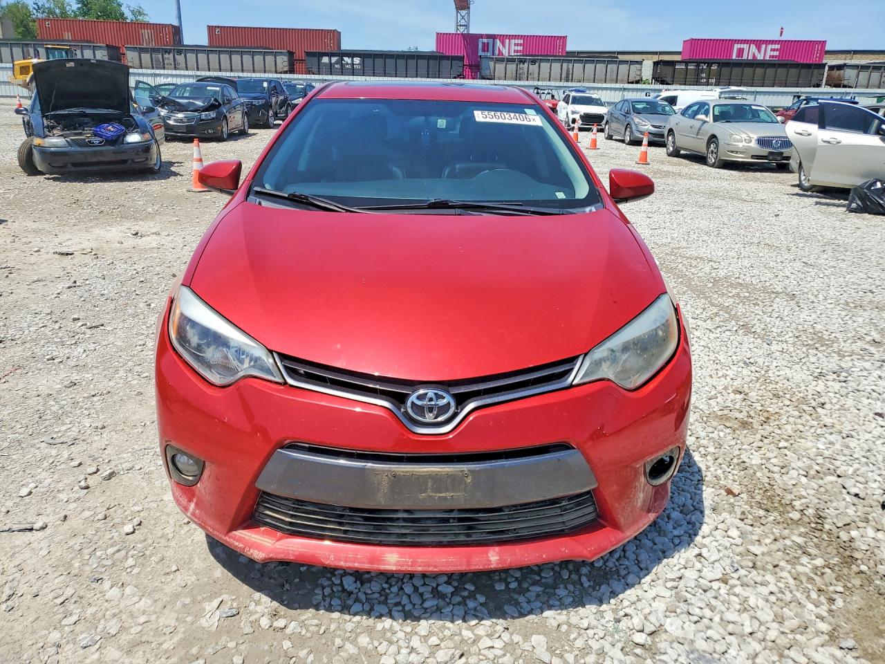 2015 Toyota Corolla Le Premium Red vin: 2T1BURHE0FC452661