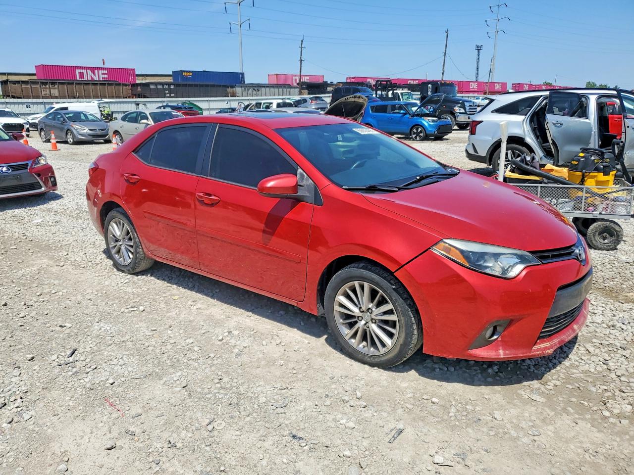 2015 Toyota Corolla Le Premium Red vin: 2T1BURHE0FC452661