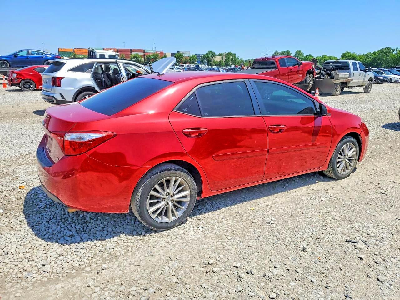 2015 Toyota Corolla Le Premium Red vin: 2T1BURHE0FC452661