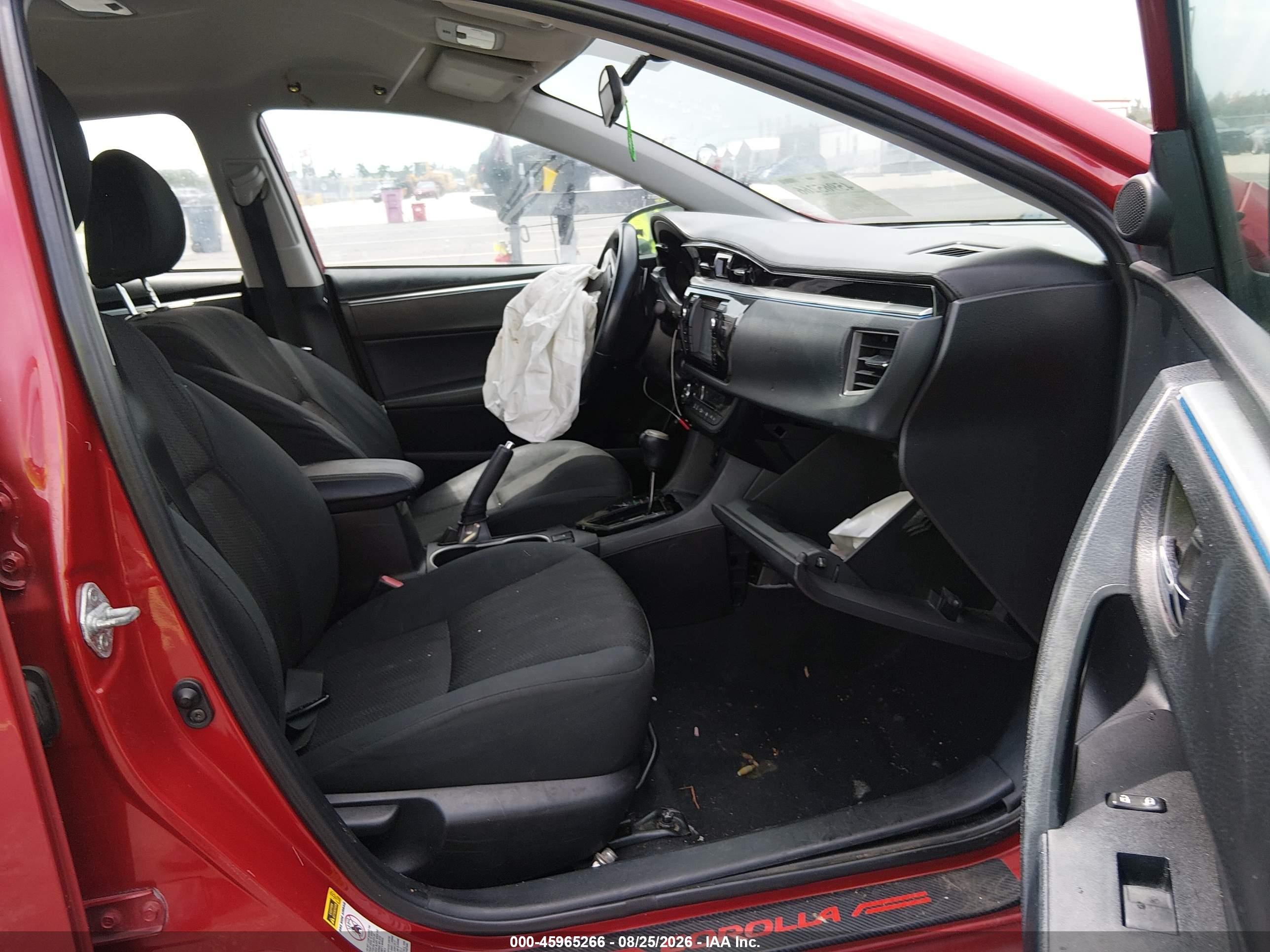 2015 Toyota Corolla S Plus Red vin: 2T1BURHE0FC458489