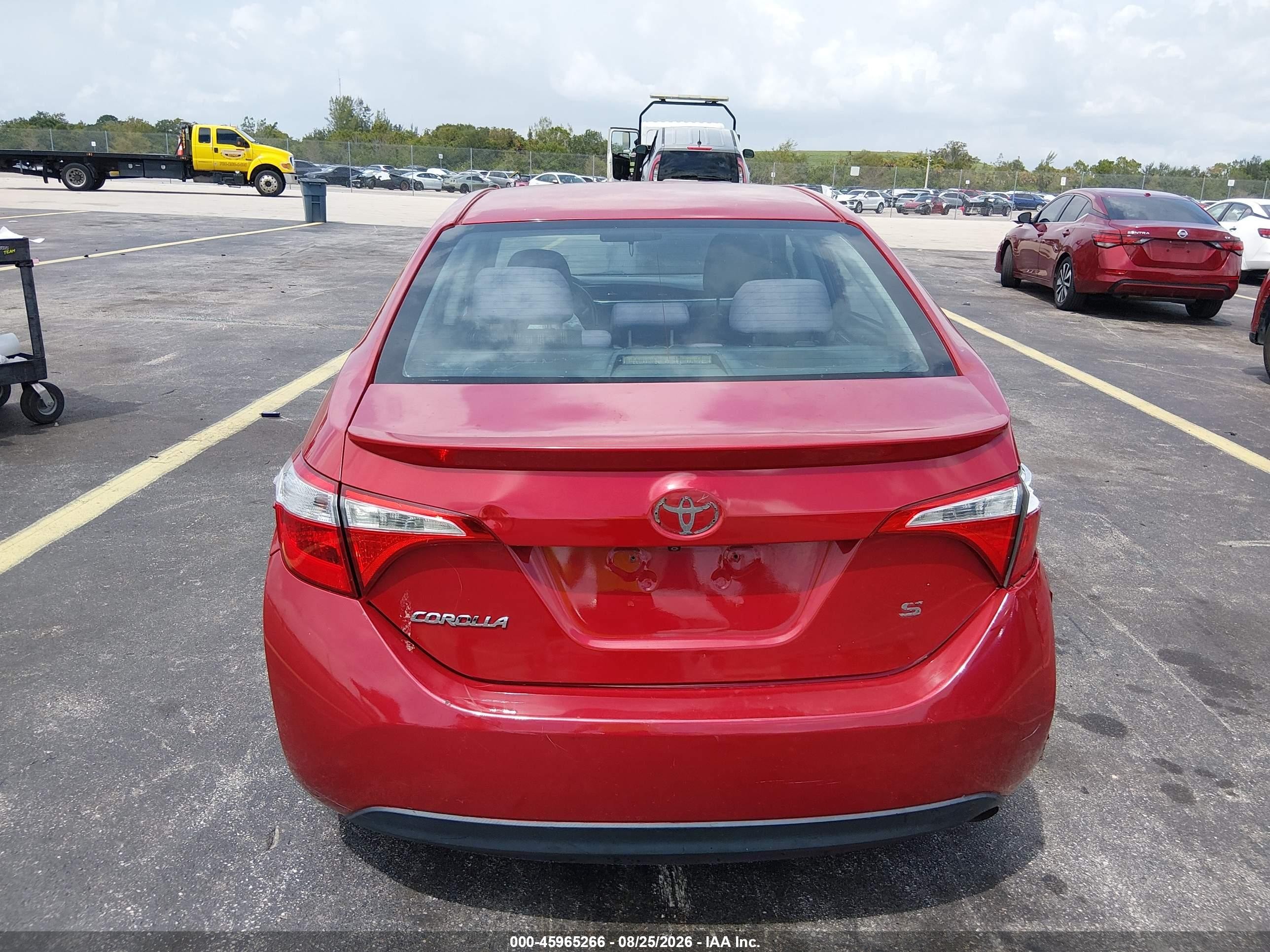 2015 Toyota Corolla S Plus Red vin: 2T1BURHE0FC458489