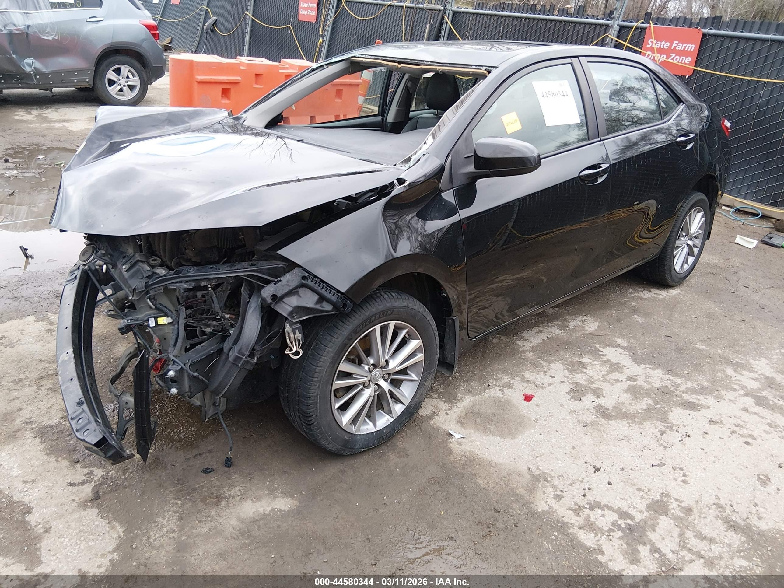 2015 Toyota Corolla Le Premium Black vin: 2T1BURHE0FC471954